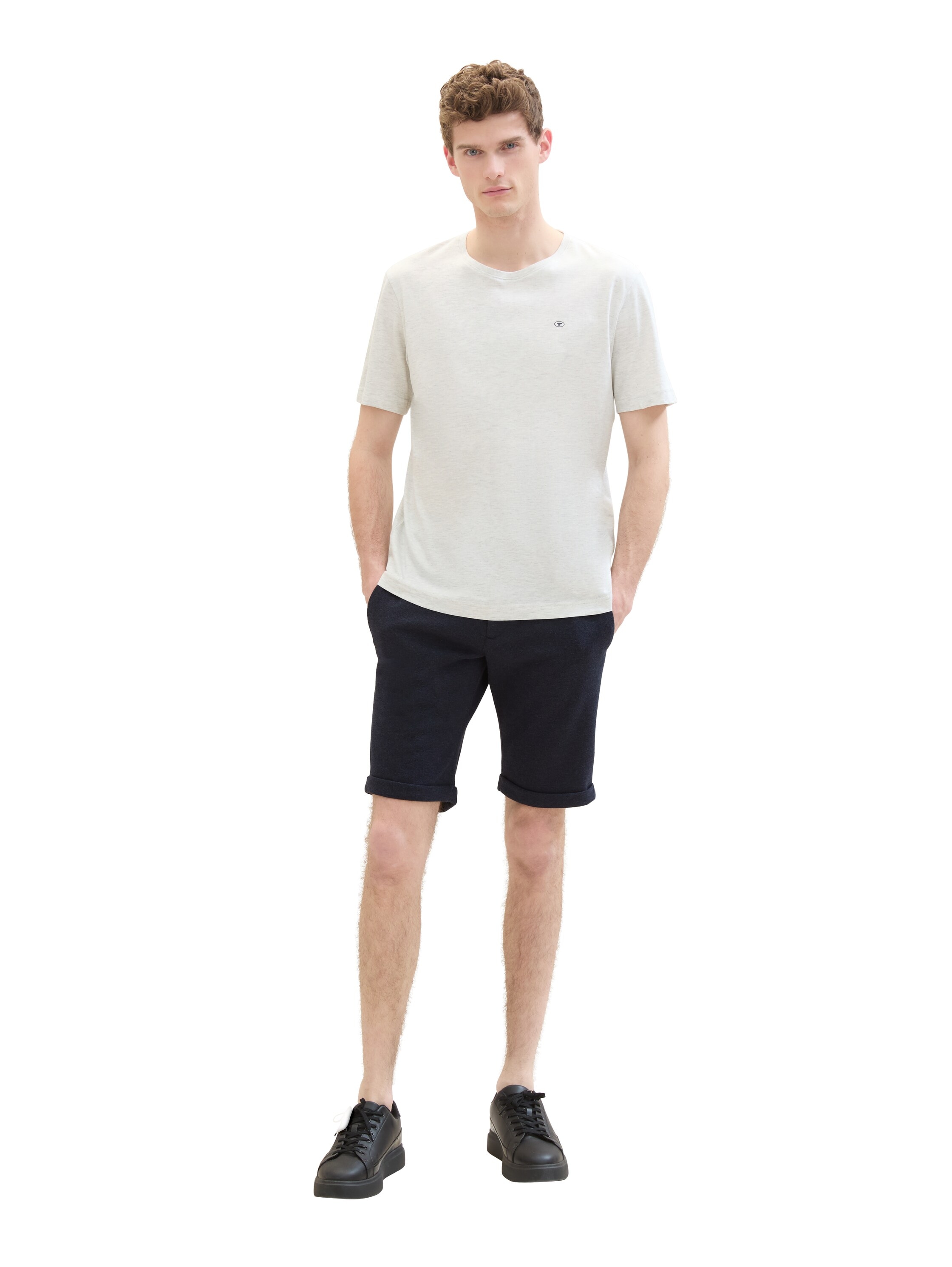 TOM TAILOR Bermudas, mit Melange Optik