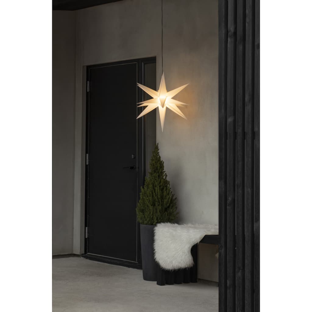 KONSTSMIDE LED Stern »Weihnachtsstern, Weißer 3-D Kunststoffstern, Weihnachtsdeko aussen«