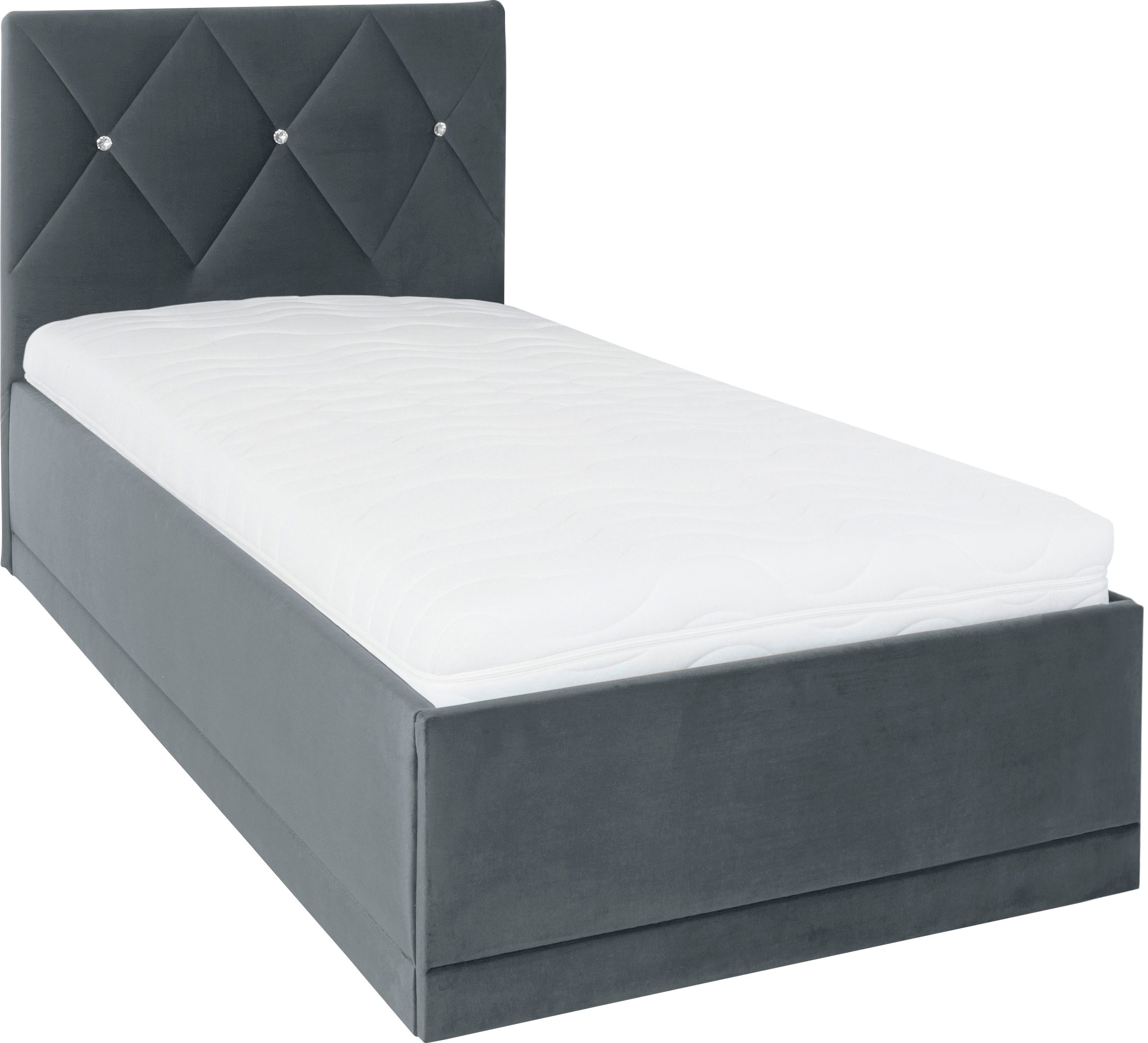 Westfalia Schlafkomfort Polsterbett »Adamas« auch mit Bettkasten, Knopfheftung mit Strasssteinen