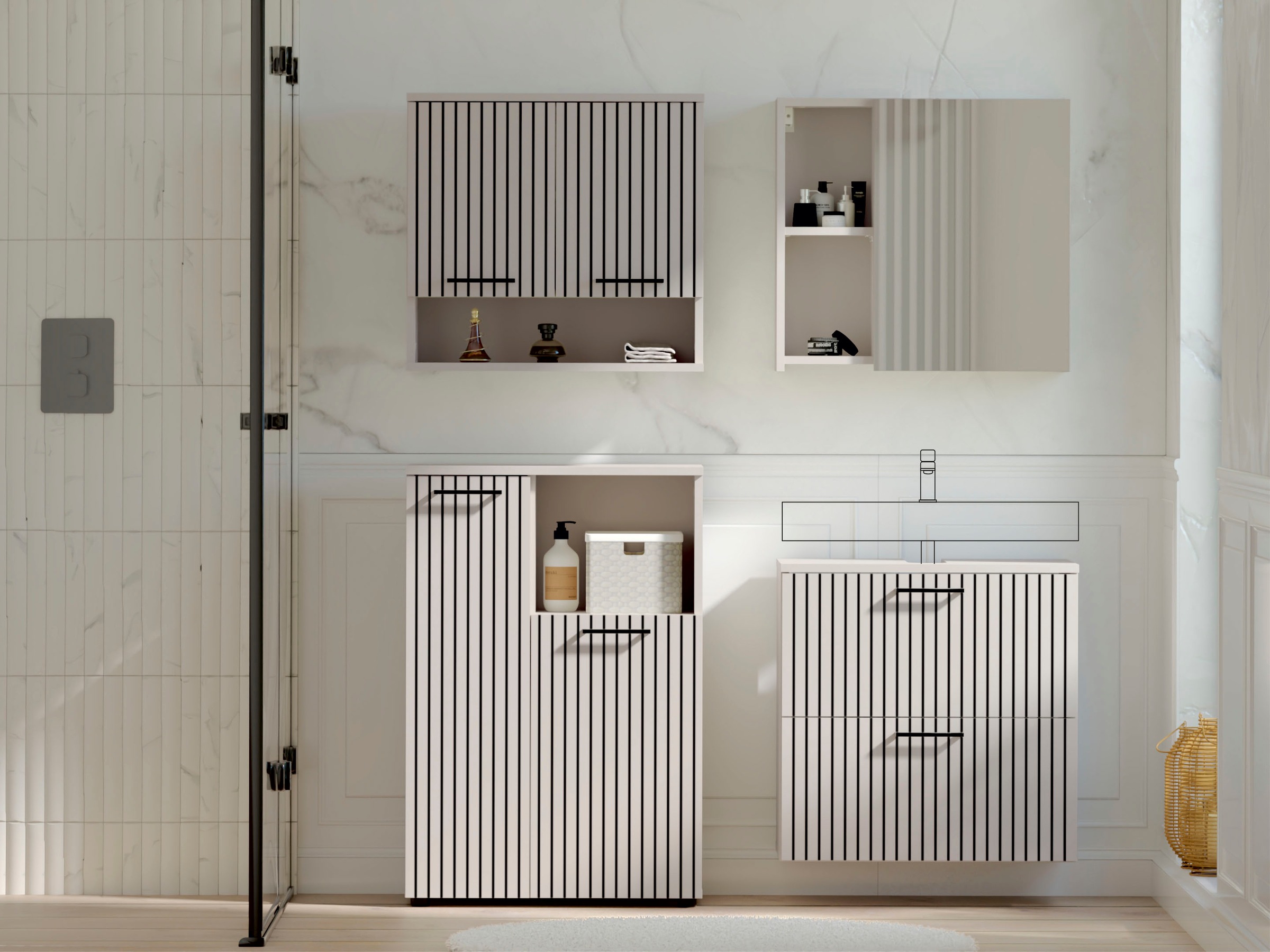 RESPEKTA Badezimmer-Set »Tilda« 4 Stk. tlg.
