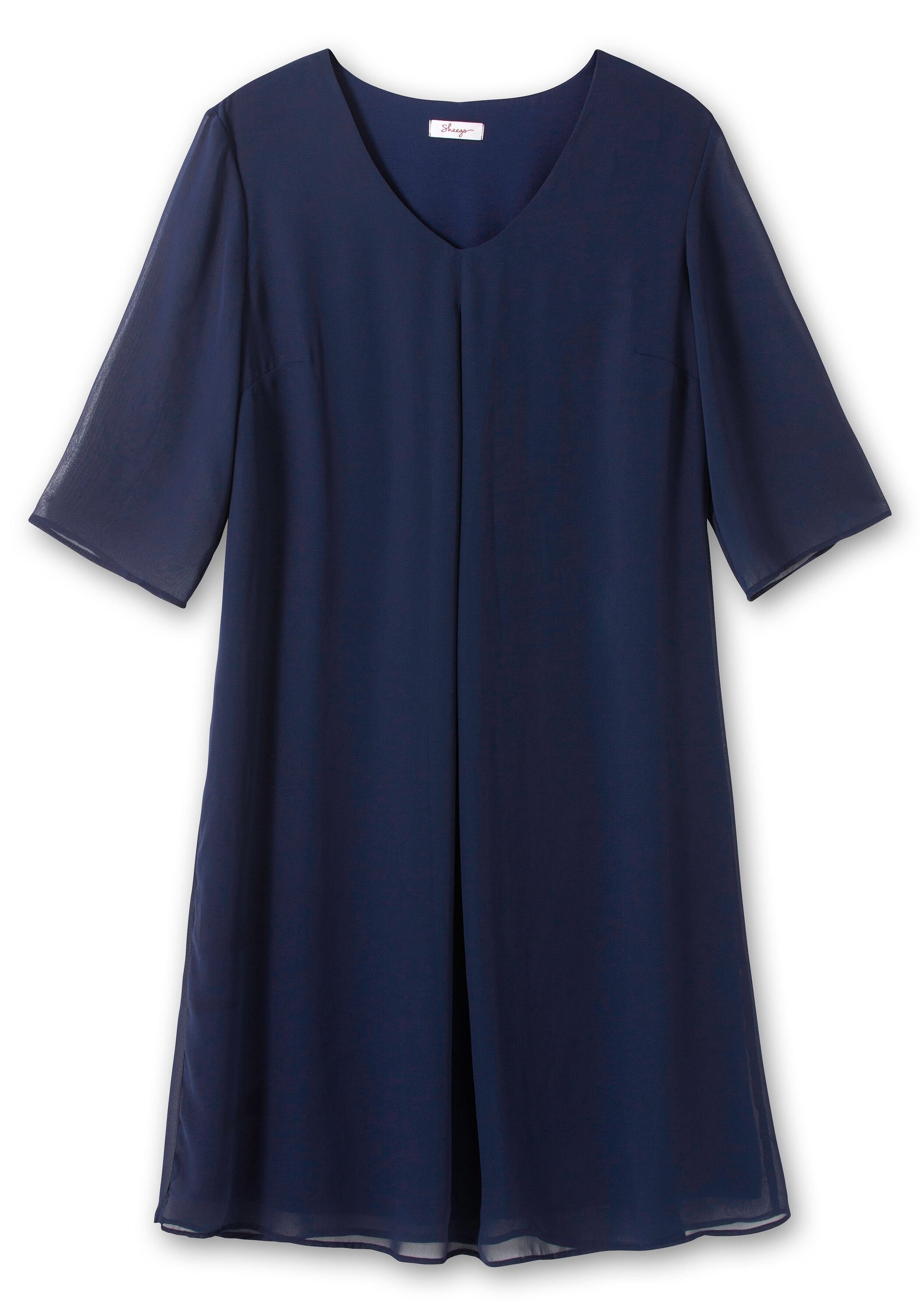 Sheego Cocktailkleid »Kleid im Layerlook, aus Chiffon und Viskose«
