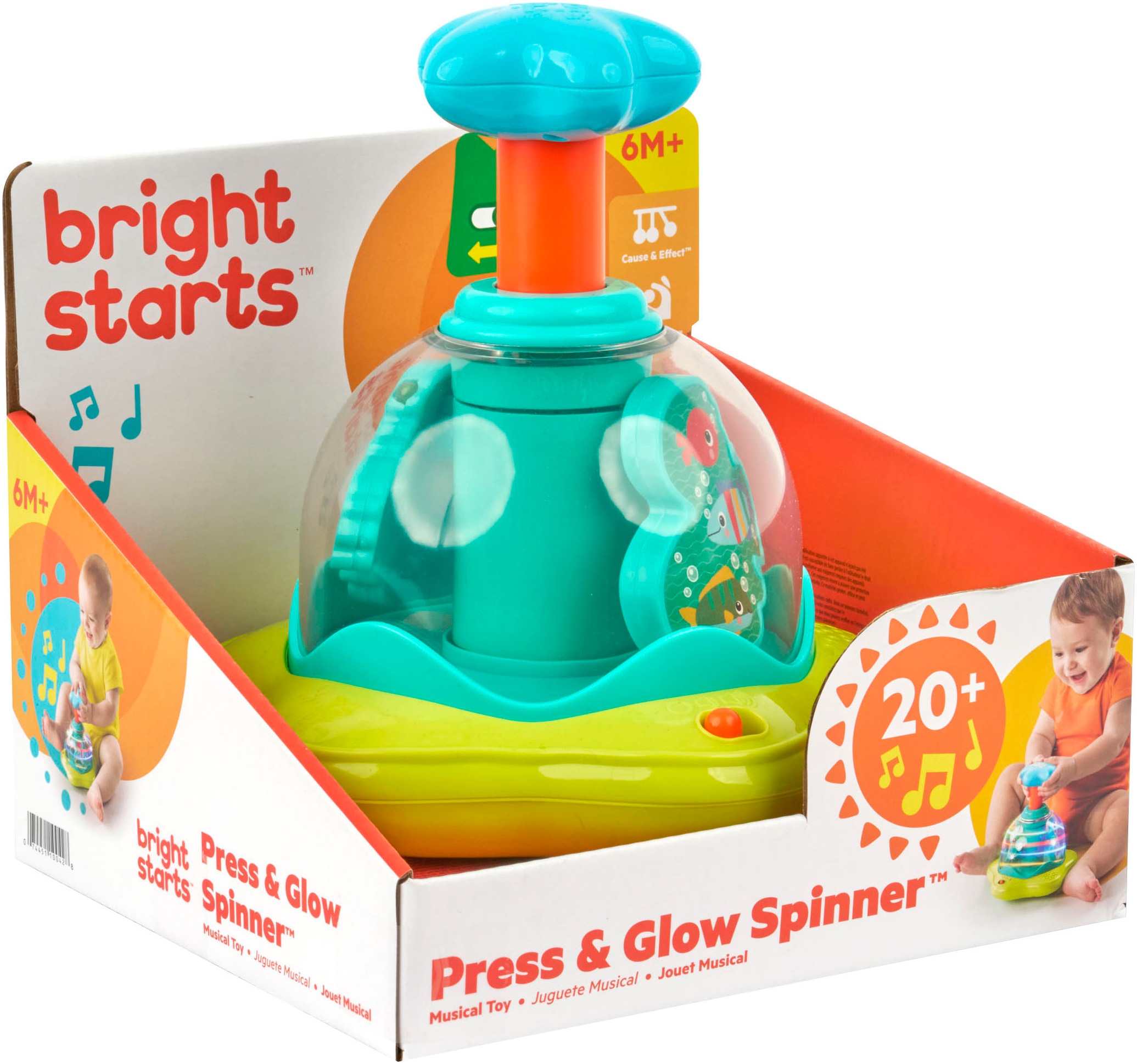 Bright Starts Kreisel »Press & Glow Spinner™« mit Licht und Sound
