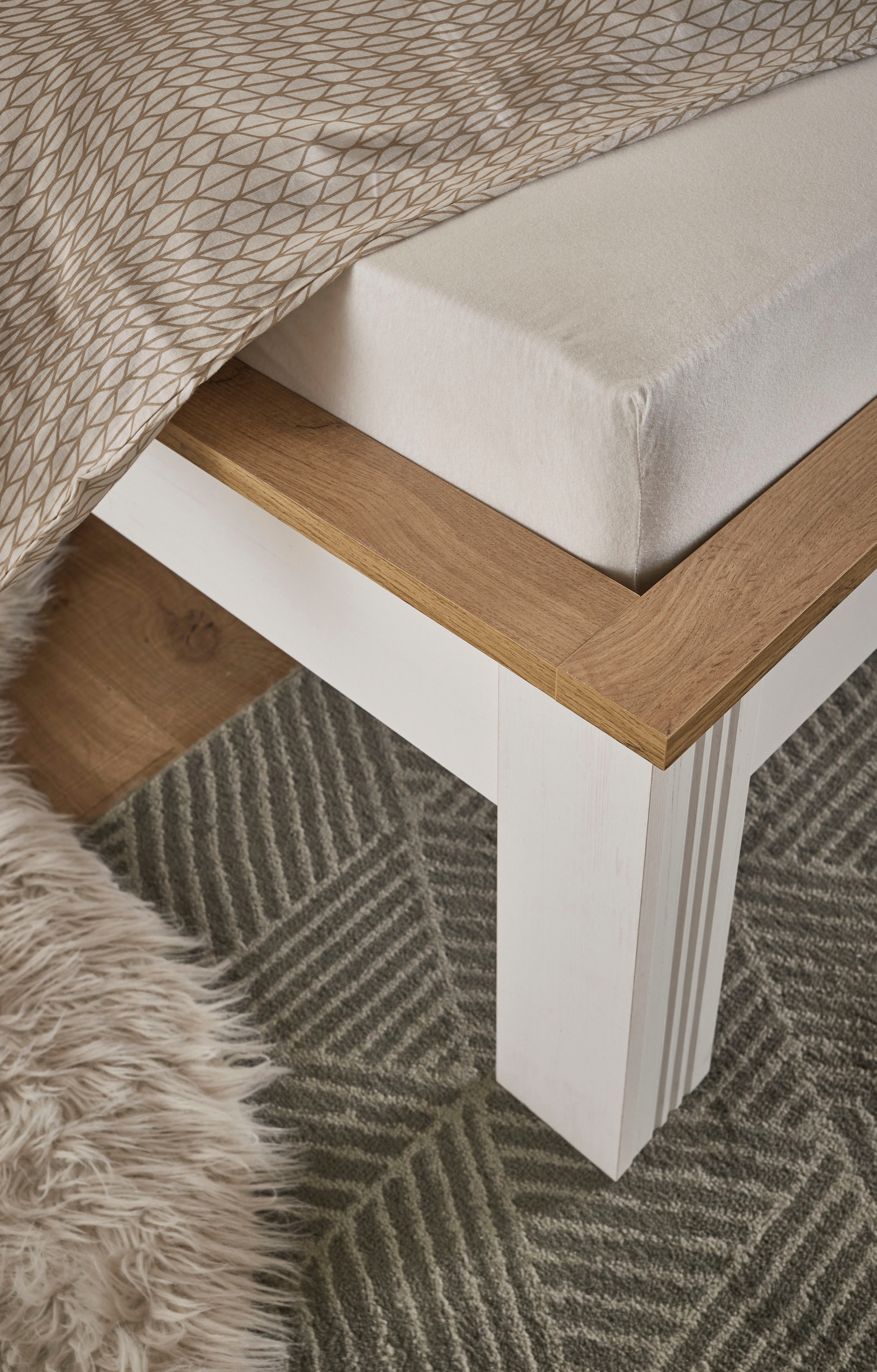 OTTO home Schlafzimmer-Set »Westminster« Bett Liegefläche 180/200cm und 2 Nachtkommoden