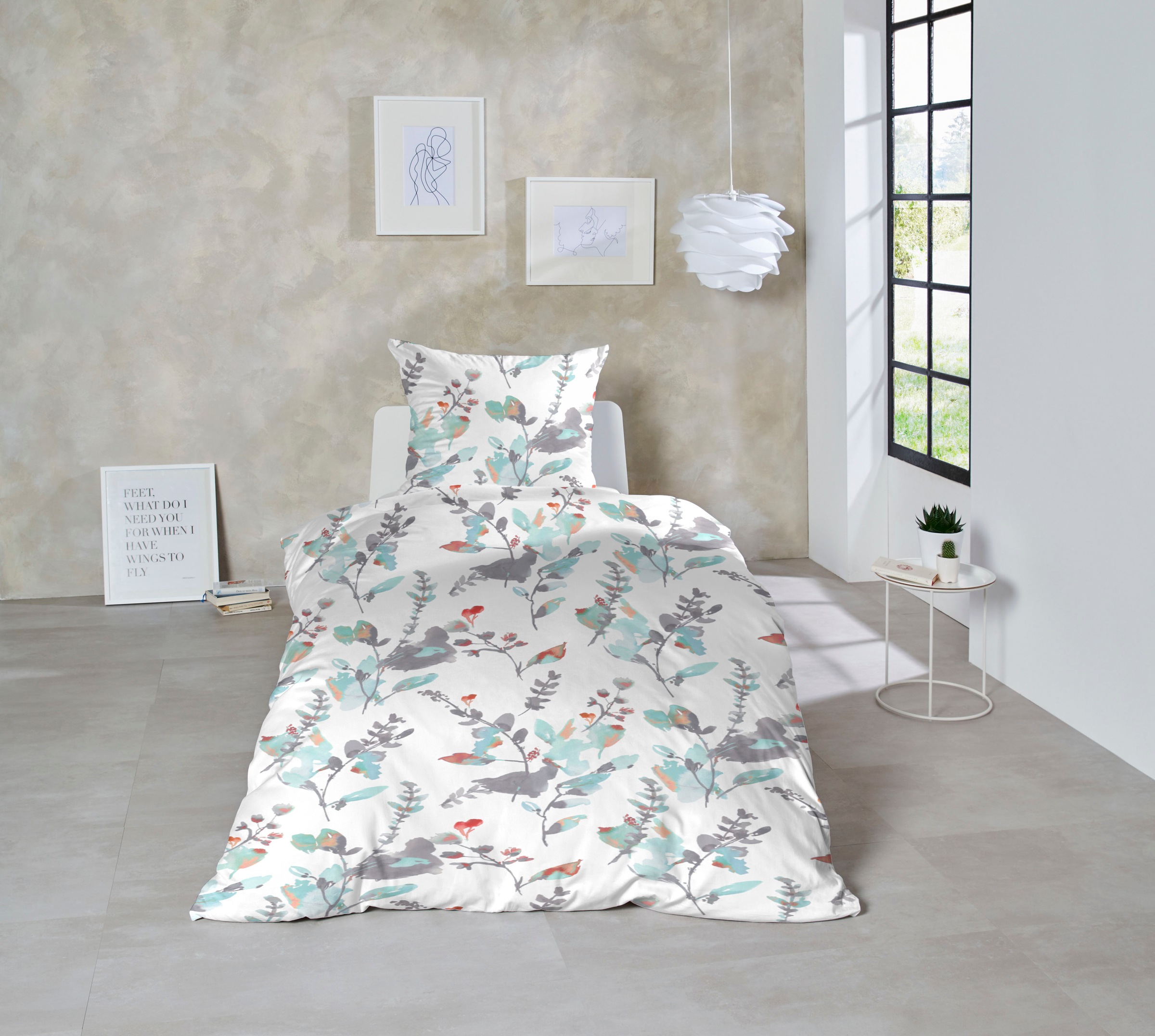 Primera Bettwäsche »Windspiel« 2 Stk. tlg. mit frischen Blumenranken