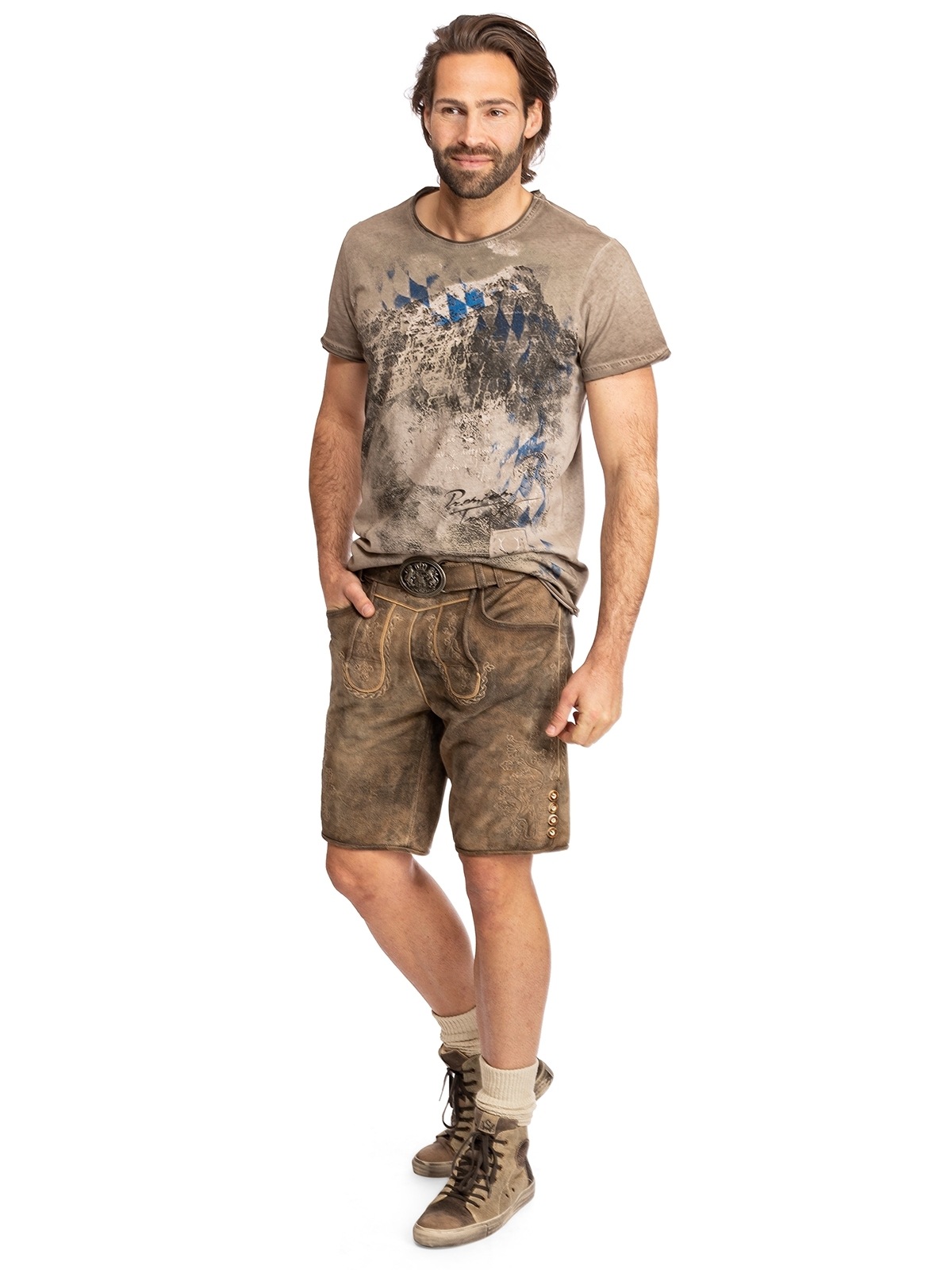 Country Maddox Lederhose »Lederhose HORN«