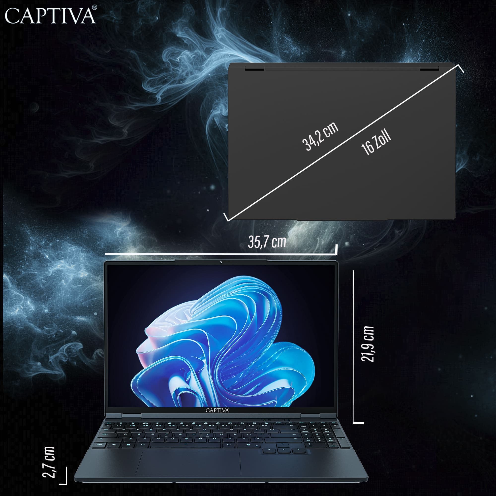 CAPTIVA Gaming-Notebook »Highend Gaming R10-1026GE« 38,9 cm / 15,3 ″ AMD Ryzen 7 GeForce RTX 5070 1.000 GB SSD