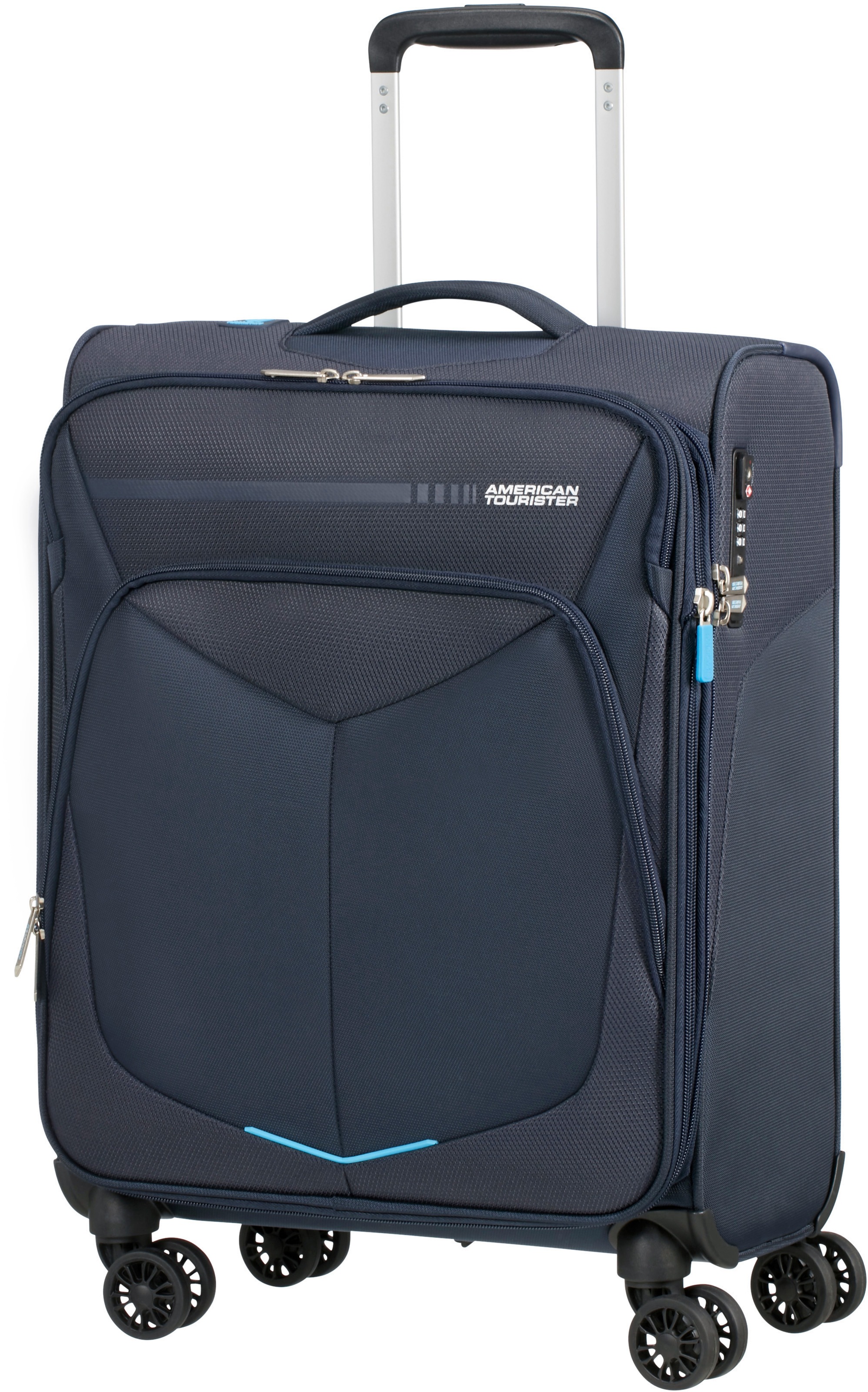 American Tourister® Weichgepäck-Trolley »SUMMERFUNK, 55 cm«, 4 St. Rollen, Handgepäck Reisekoffer Trolley TSA-Zahlenschloss Volumenerweiterung