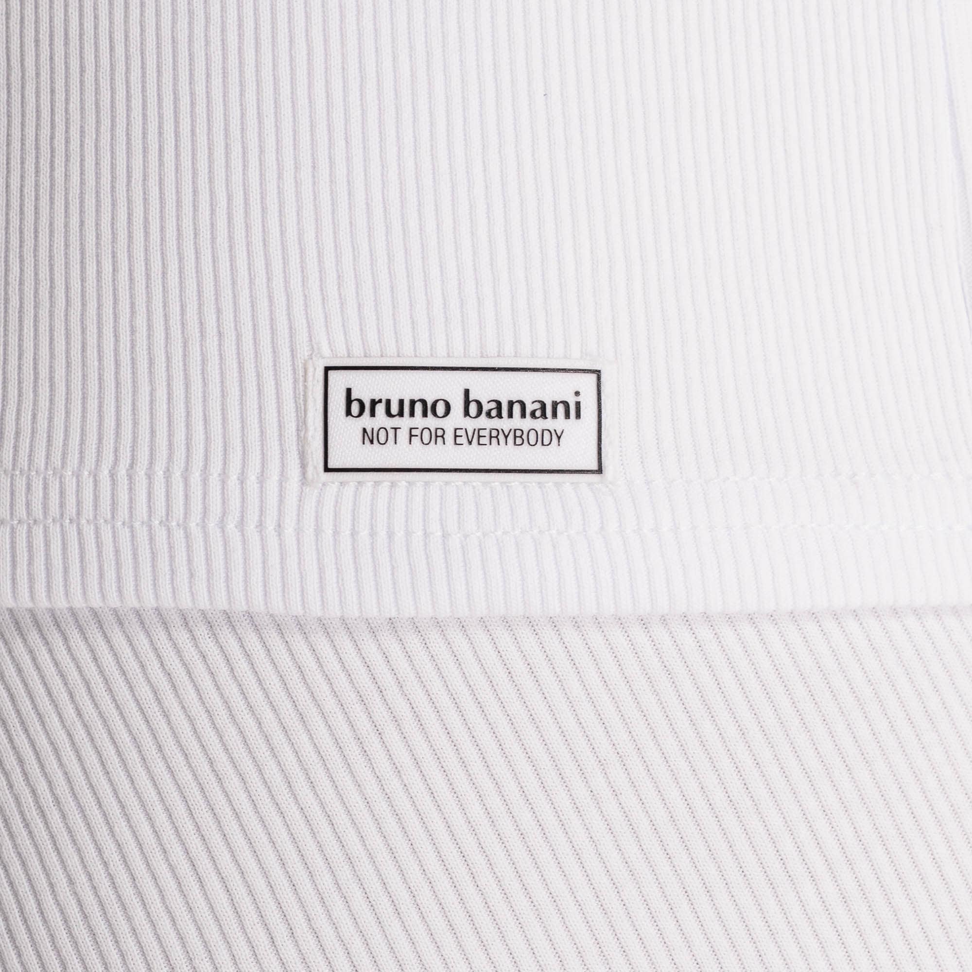 Bruno Banani T-Shirt »FINE RIB« mit Rundhalsausschnitt, Cotton-Mix, elastisch