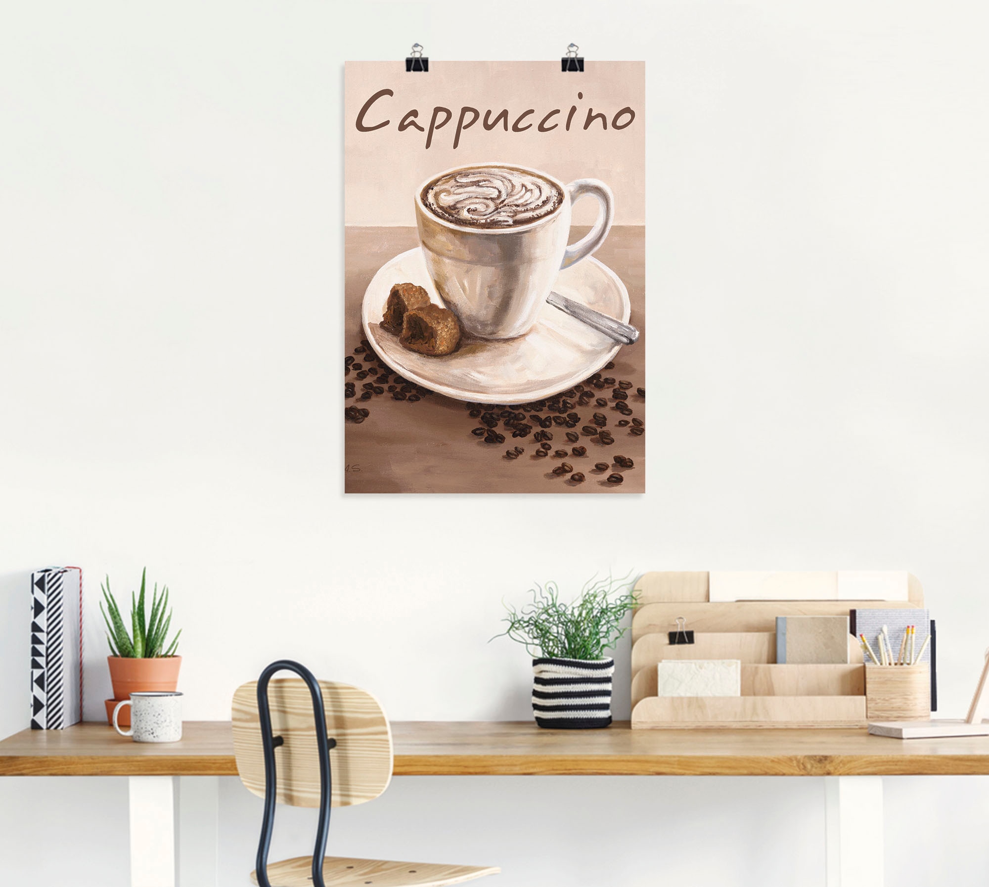 Artland Wandbild »Cappuccino - Kaffee« Kaffee Bilder 1 Stk. tlg. als Leinwandbild, Poster in verschied. Größen