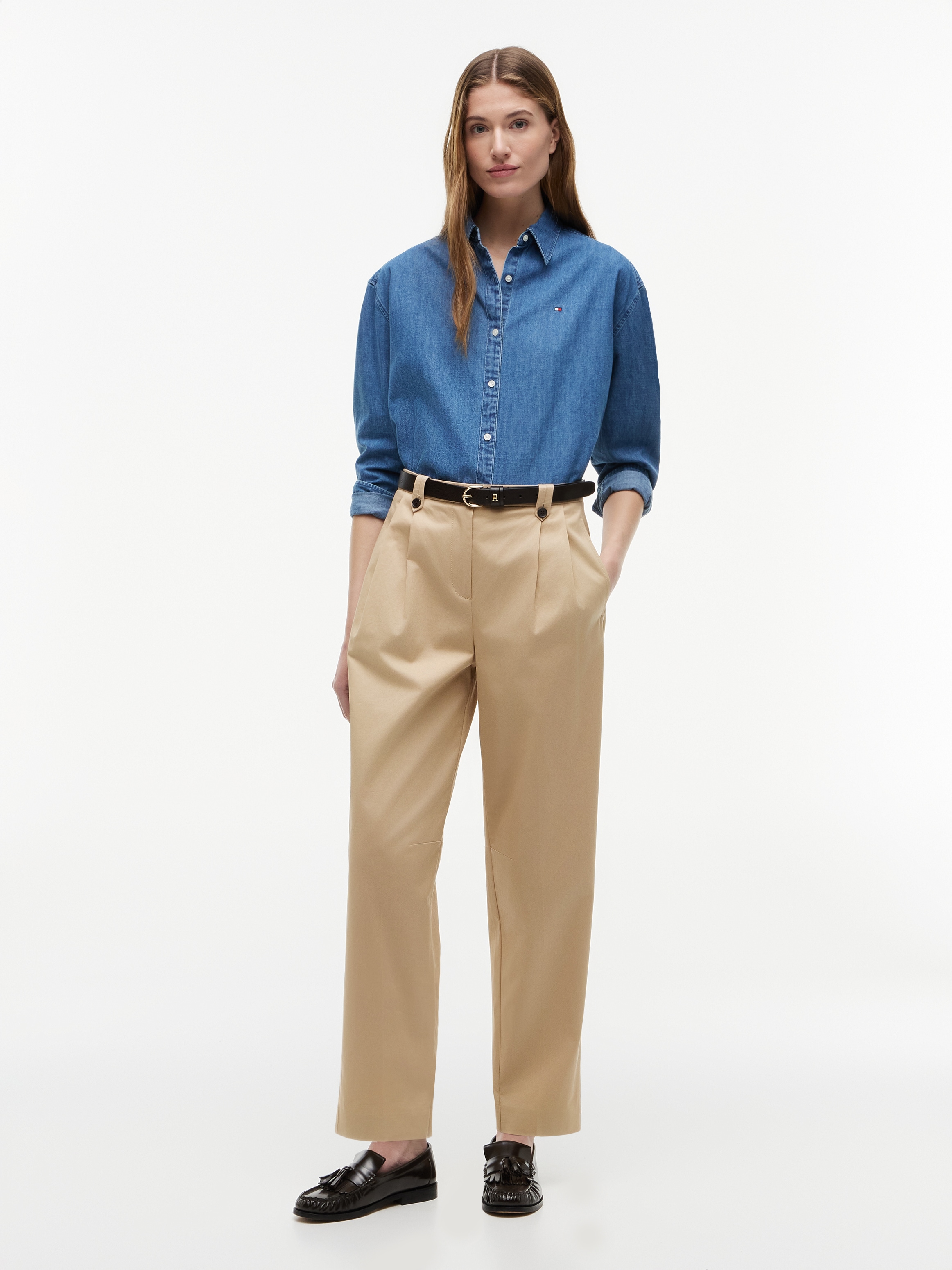 Tommy Hilfiger Jeansbluse »LIGHT DENIM BOXY SHIRT LS« Baumwolle