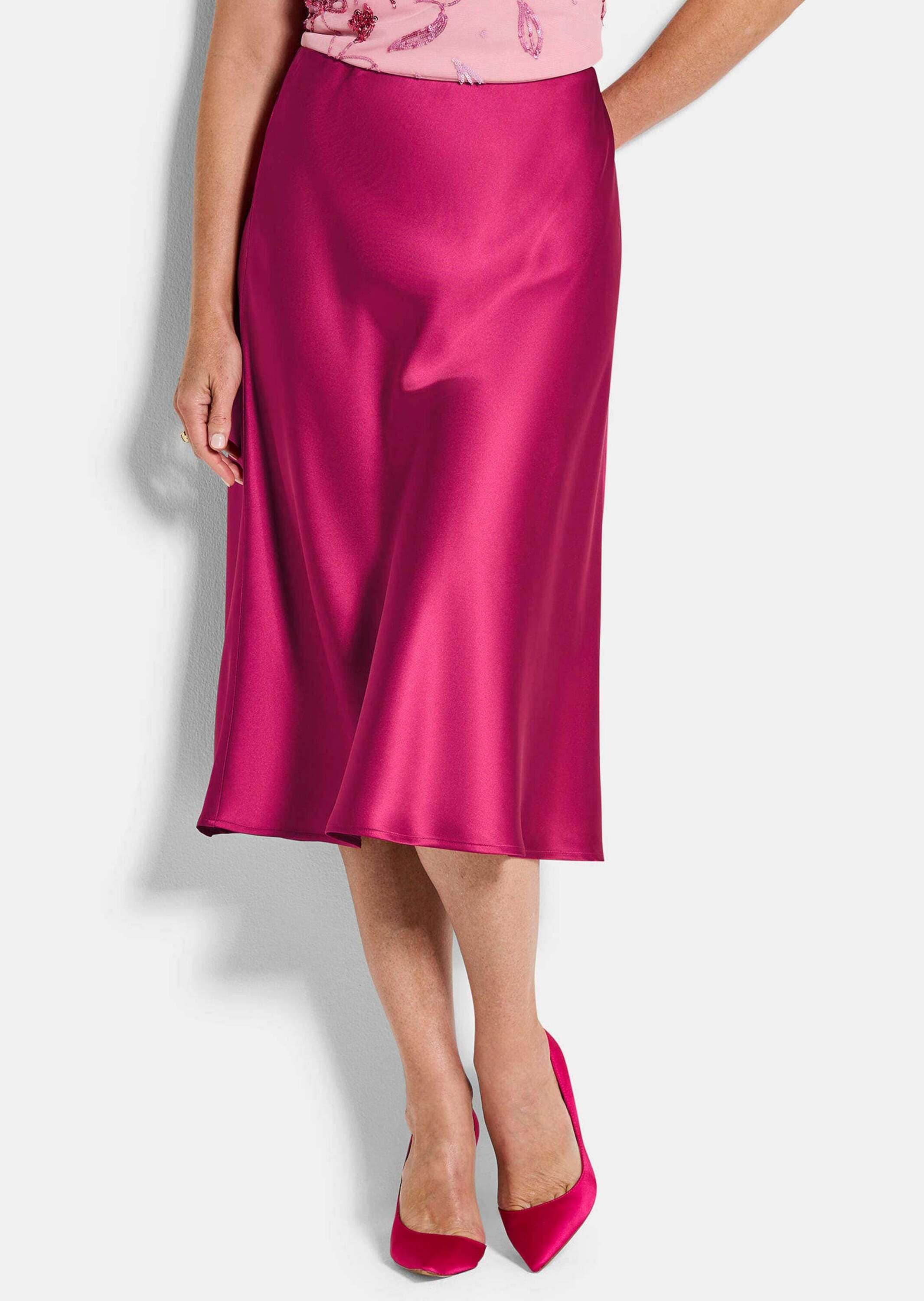 GOLDNER Schlupfrock »Kurzgröße Eleganter Midirock mit Schlupfbund« angenehm zu tragendeer Schlupfbnund