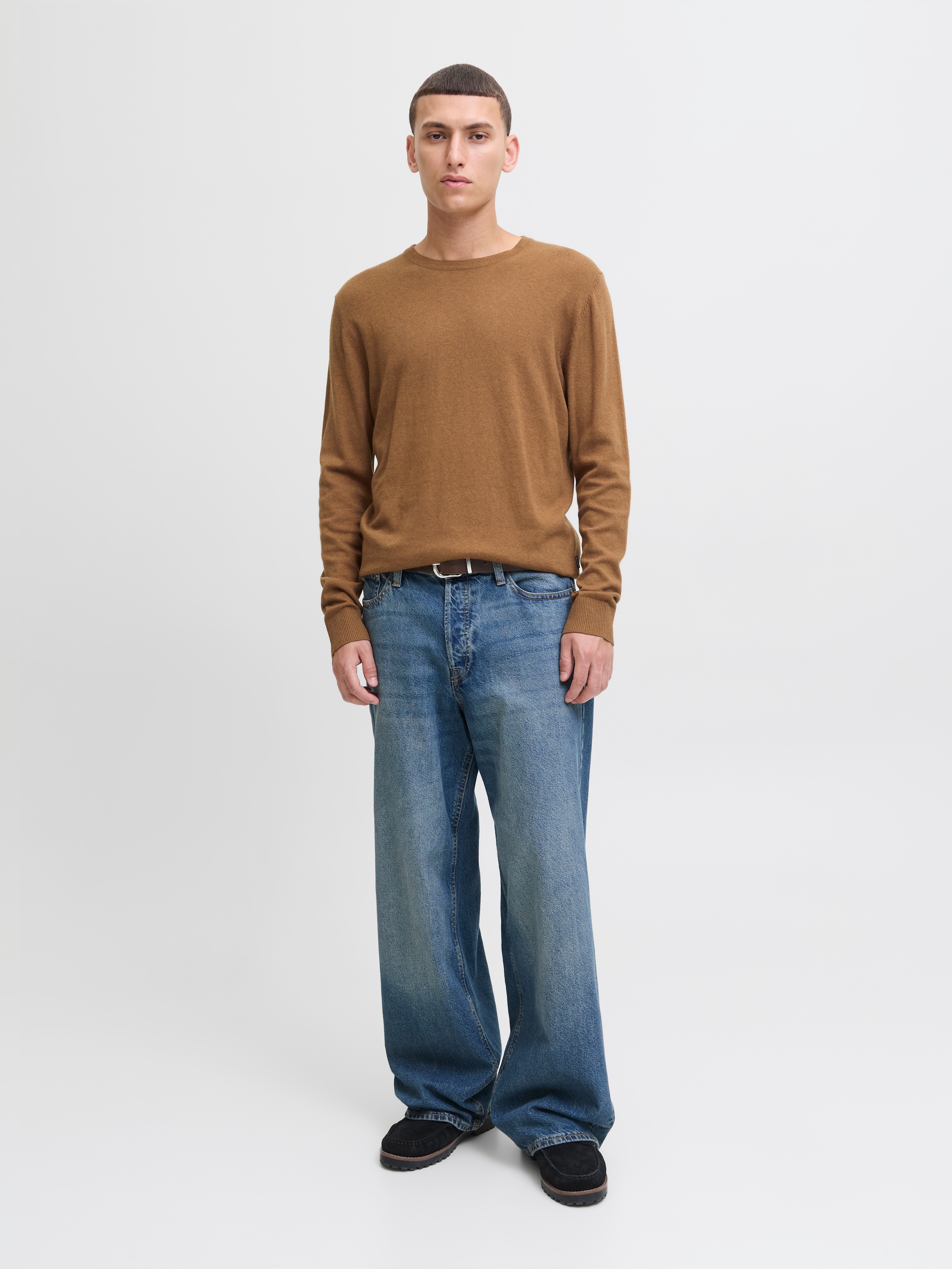 Jack & Jones Strickpullover »JJEEMIL KNIT CREW NECK NOOS«, mit Rundhalsausschnitt