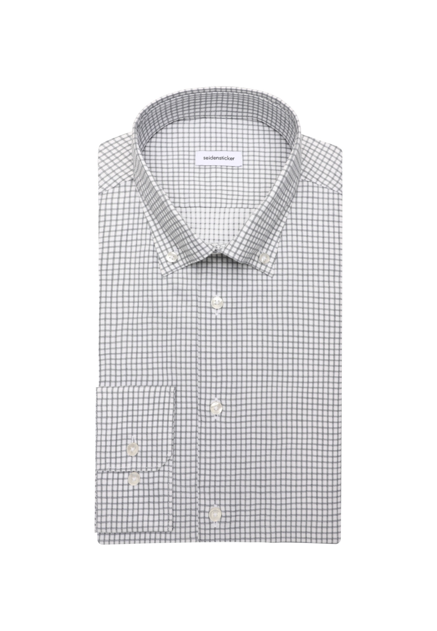 seidensticker Businesshemd »Schwarze Rose« Shaped 1/1 Button-Down-Kragen Karo