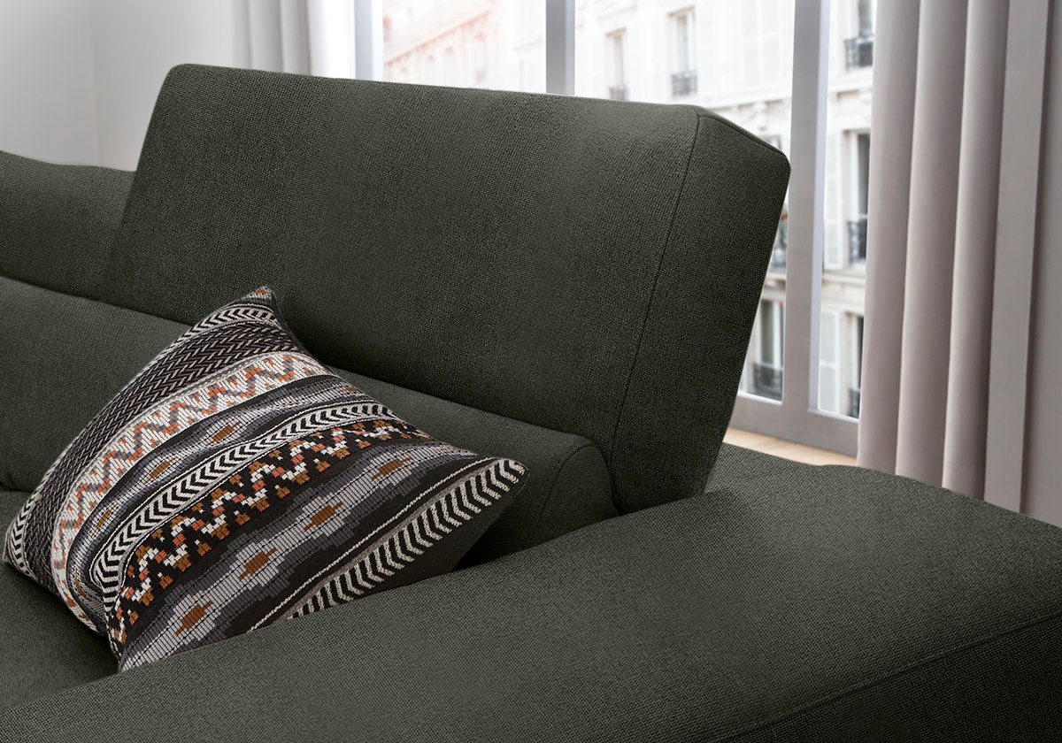 W.SCHILLIG Ecksofa »piedroo, Designsofa mit tollem Sitzkomfort, L-Form«, Kopfteilverstellung, wahlweise mit Sitztiefenverstellung, Breite 303cm