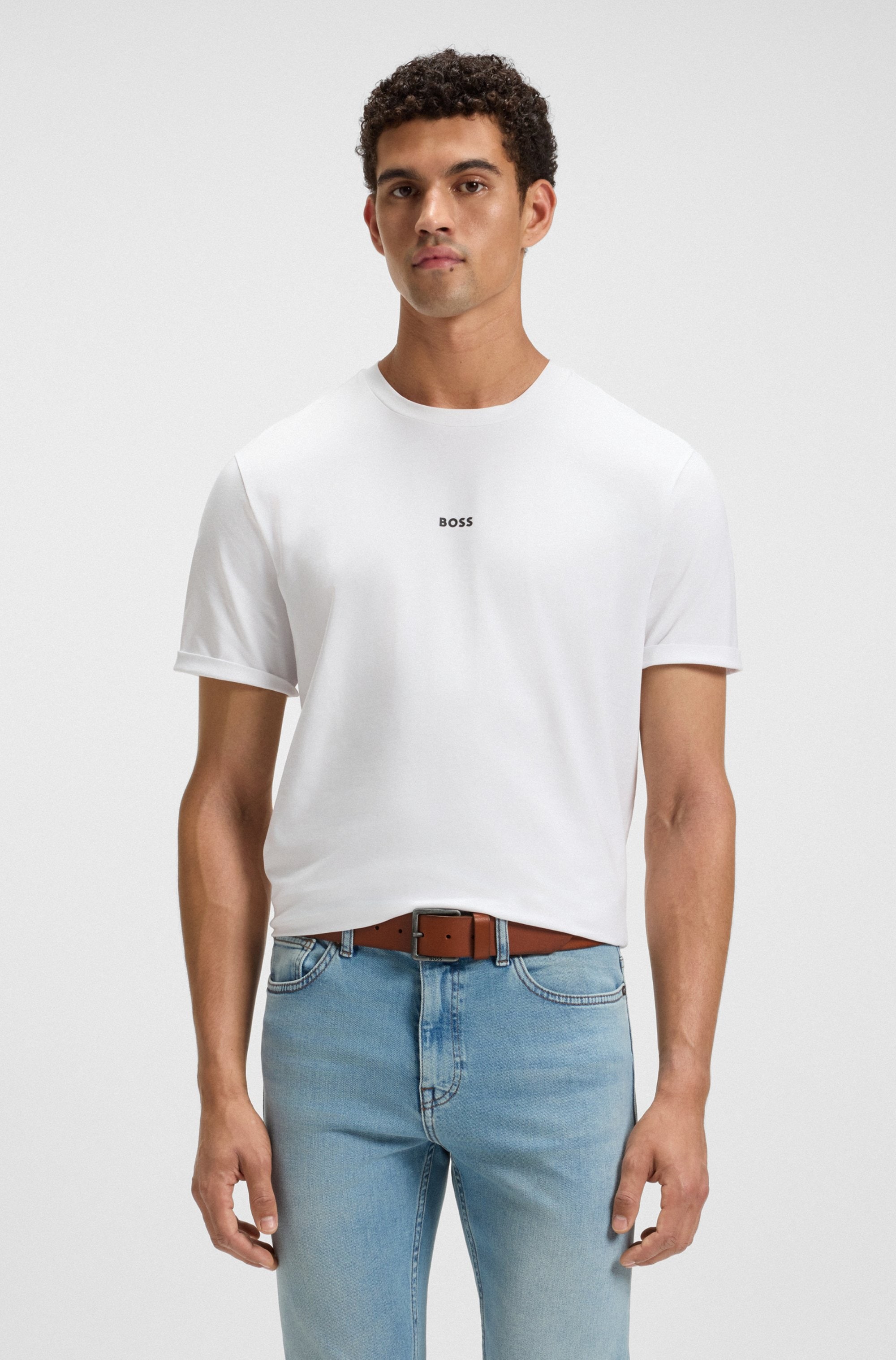 BOSS Ledergürtel »Jeeko_Sz40« mit matter Schließe