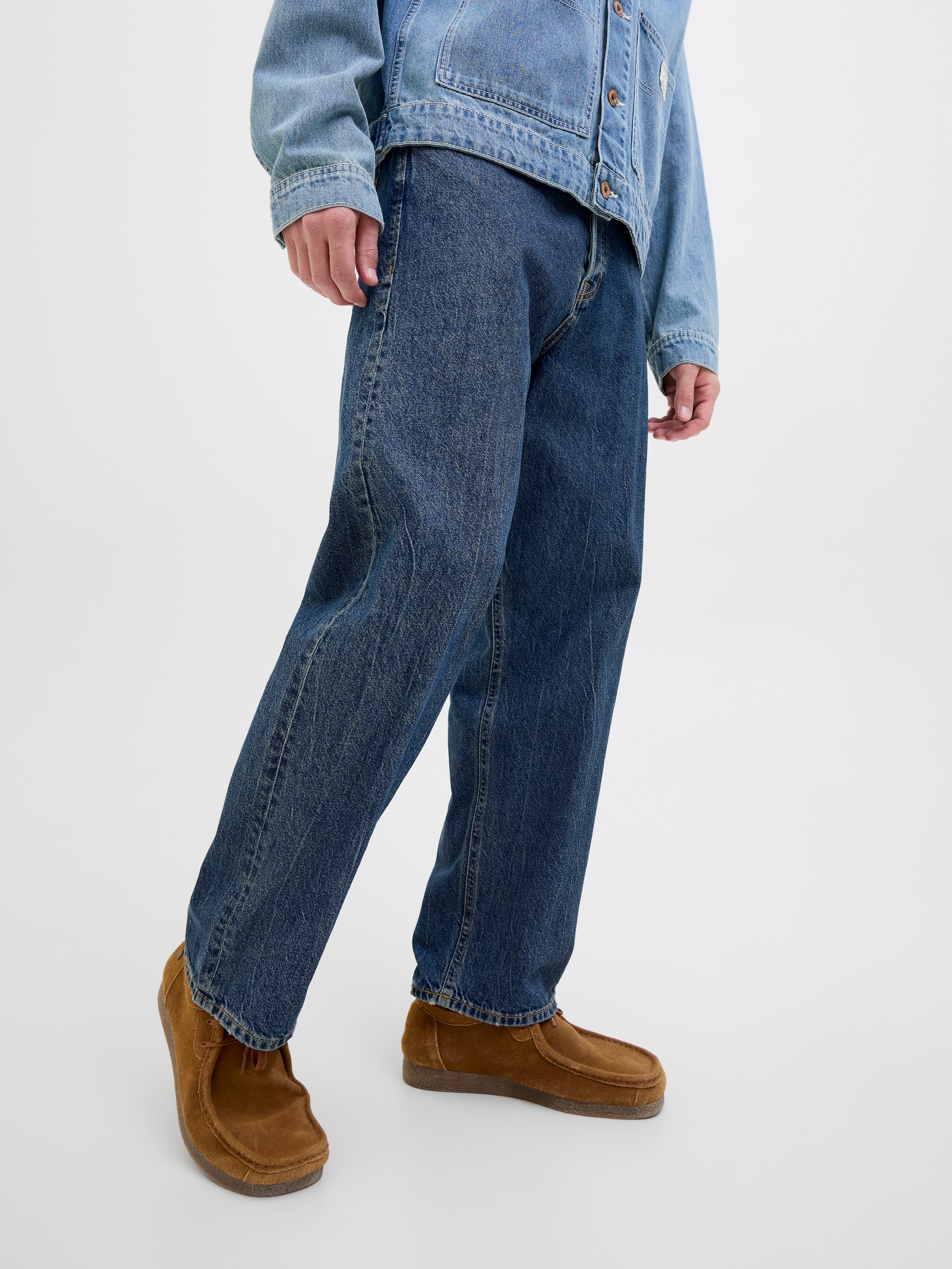 Jack & Jones Relax-fit-Jeans »JJIEDDIE mit hoher Taille und lockerer Passform« Baumwolle, relaxed fit