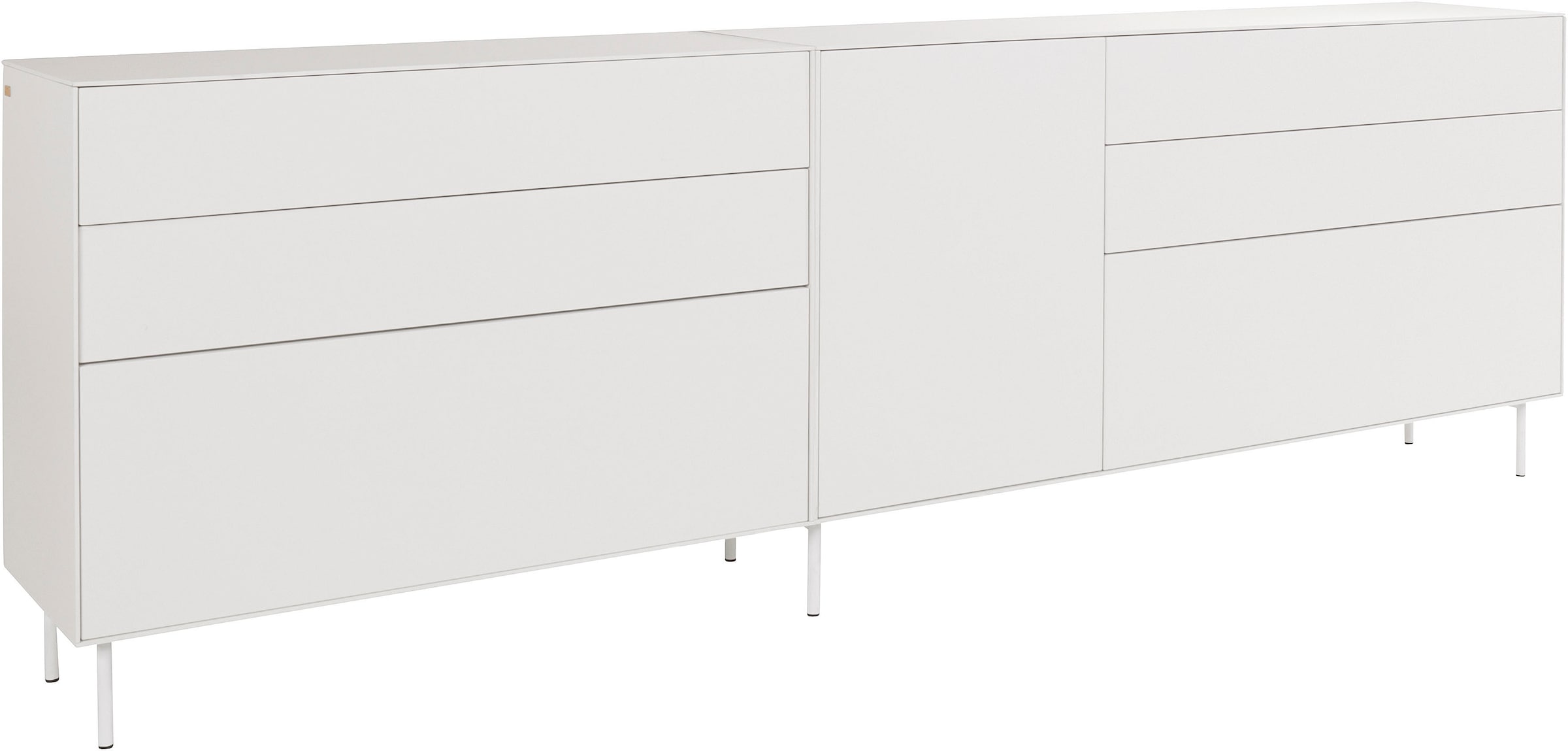 LeGer Home by Lena Gercke Sideboard »Essentials«, (2 St.), Breite: 279cm, MDF lackiert, Push-to-open-Funktion