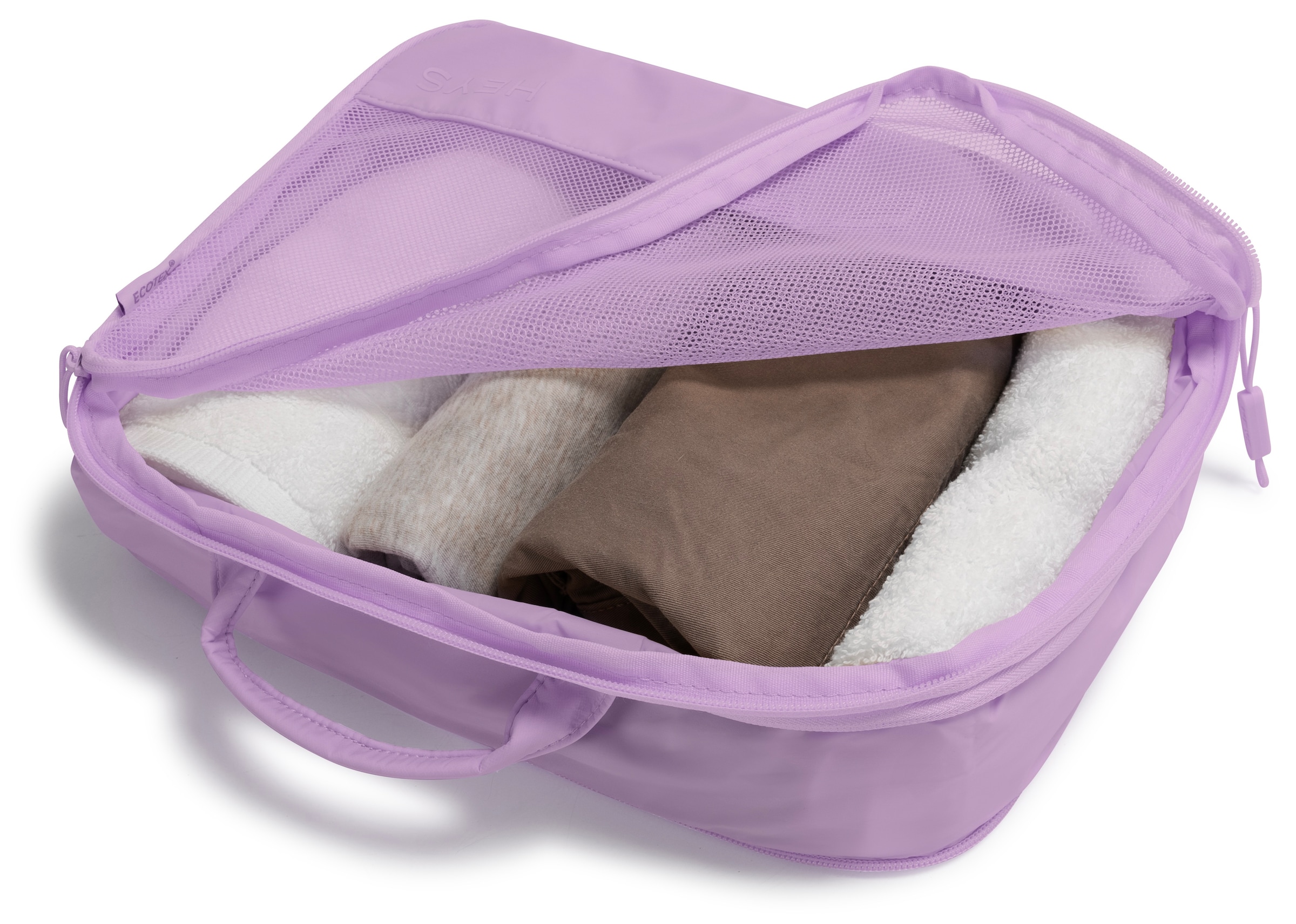 Heys Kofferorganizer »Ecotex Compression Packing Cube«, (Set, 4 tlg.), komprimierbare Packwürfel, Packtaschen, Organizer für Koffer