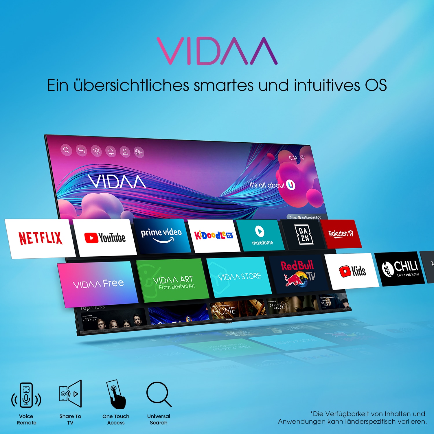 Hisense QLED-Fernseher »70E77HQ«, 4K Ultra HD, Smart-TV