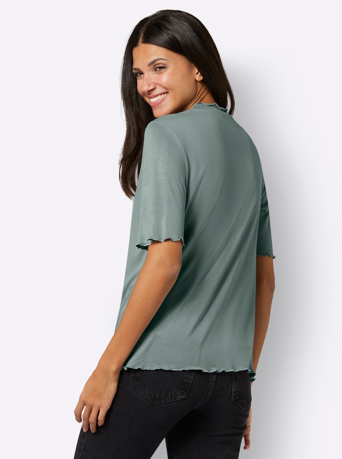 Classic Basics Stehkragenshirt »Kurzarm-Shirt«, (1 tlg.)