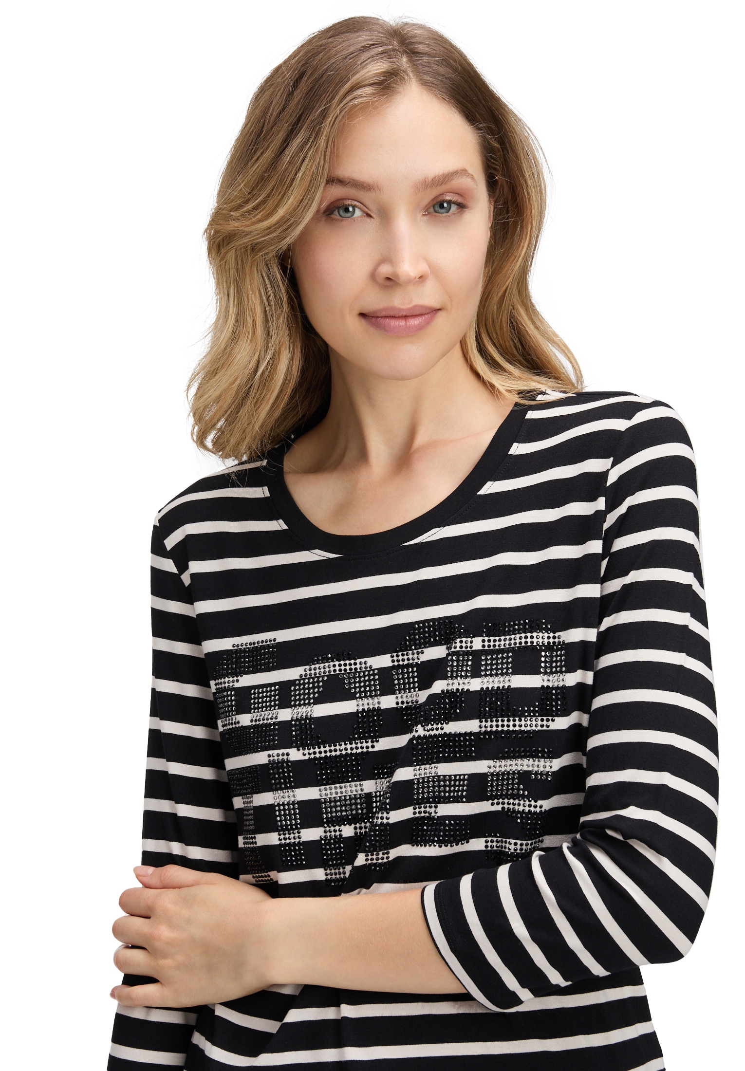 Betty Barclay Langarmshirt »Ringelshirt mit Schmucksteinen«