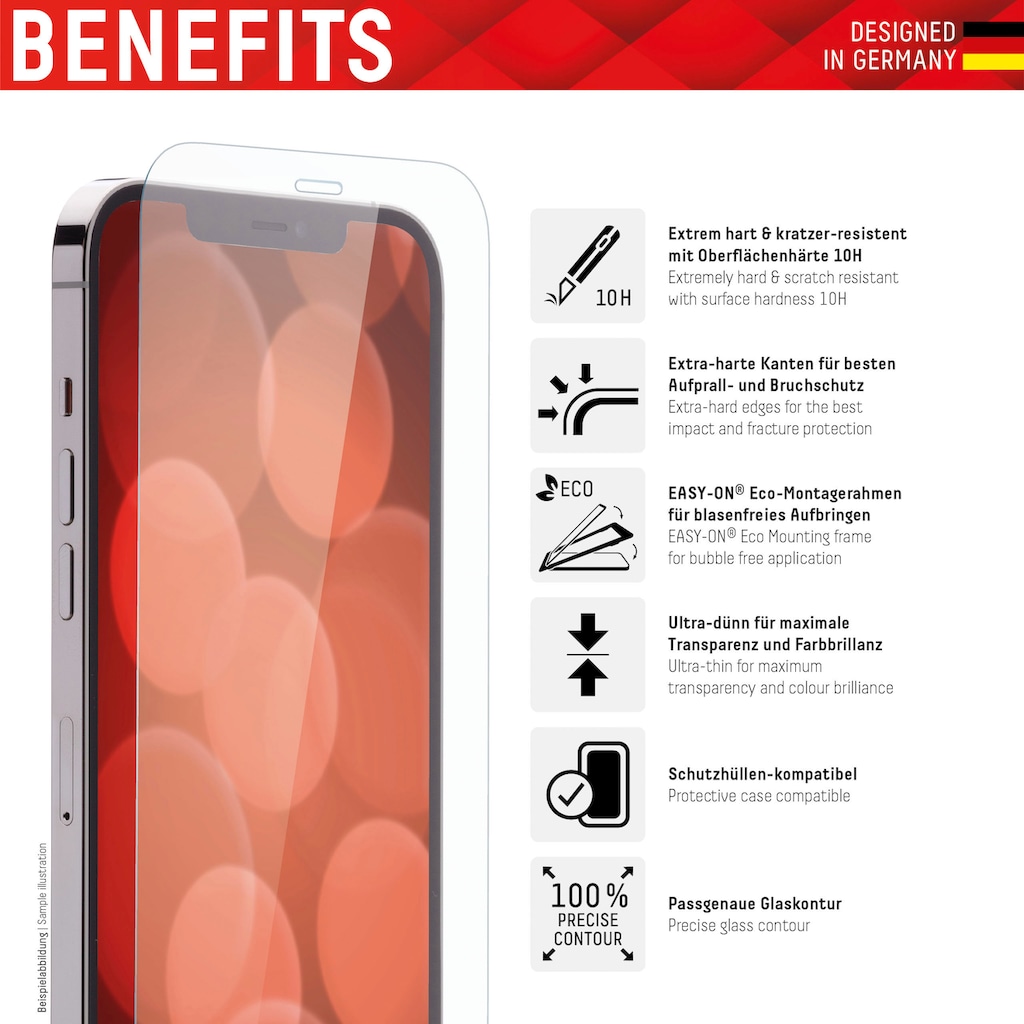 Displex Displayschutzfolie »DISPLEX Panzerglas (10H) für Apple iPhone 13 Pro Max«