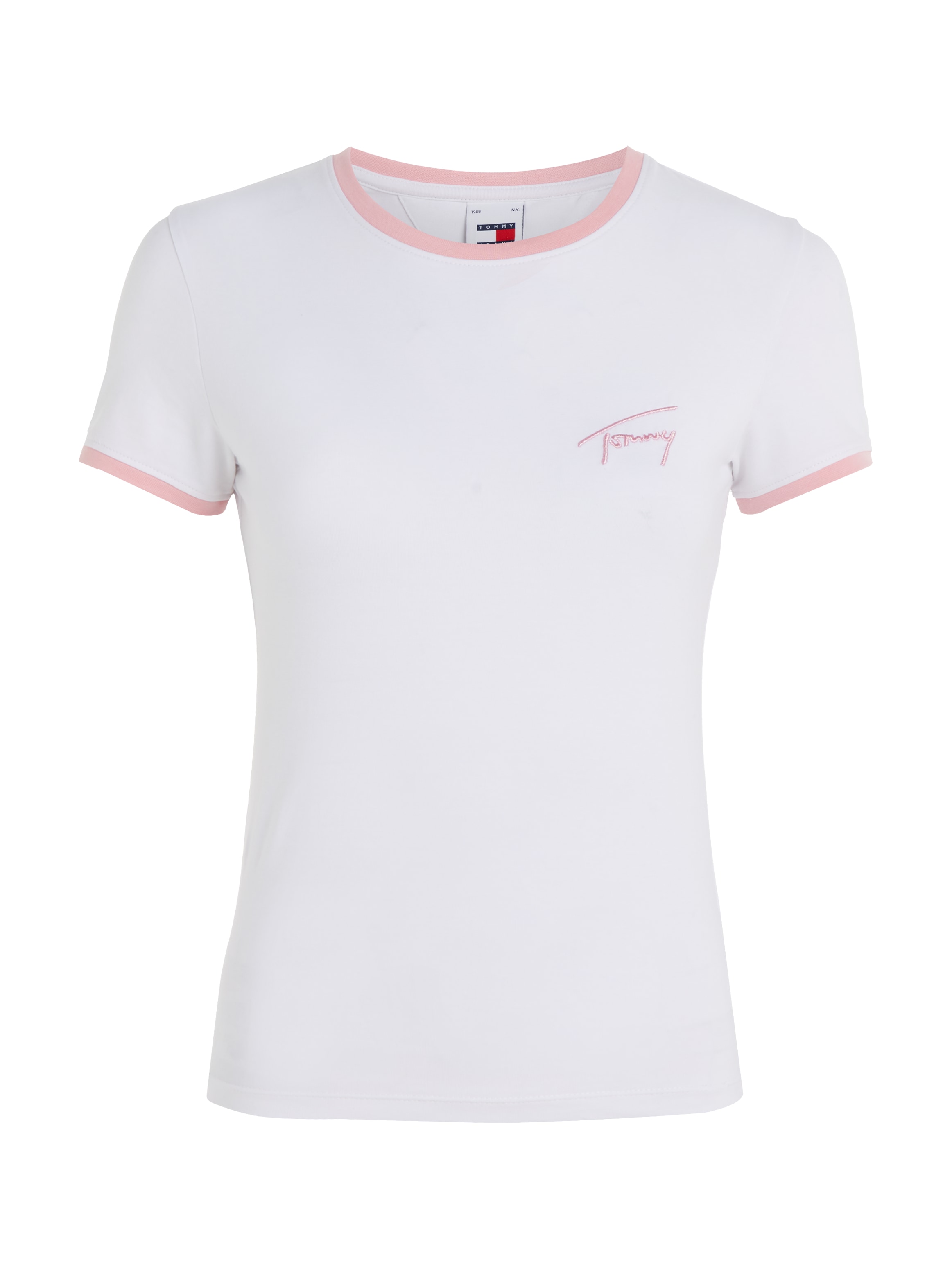 Tommy Jeans T-Shirt »TJW SLIM SIGNATURE TEE SS«, mit Rundhalsausschnitt