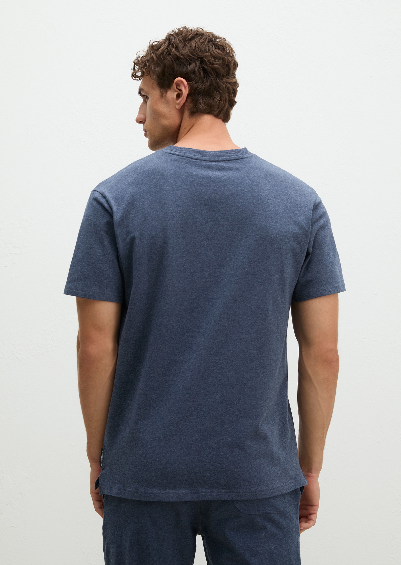 Marc O'Polo Pyjamaoberteil mit Rundhals, Kurzarm, lässige Passform, aus Jersey