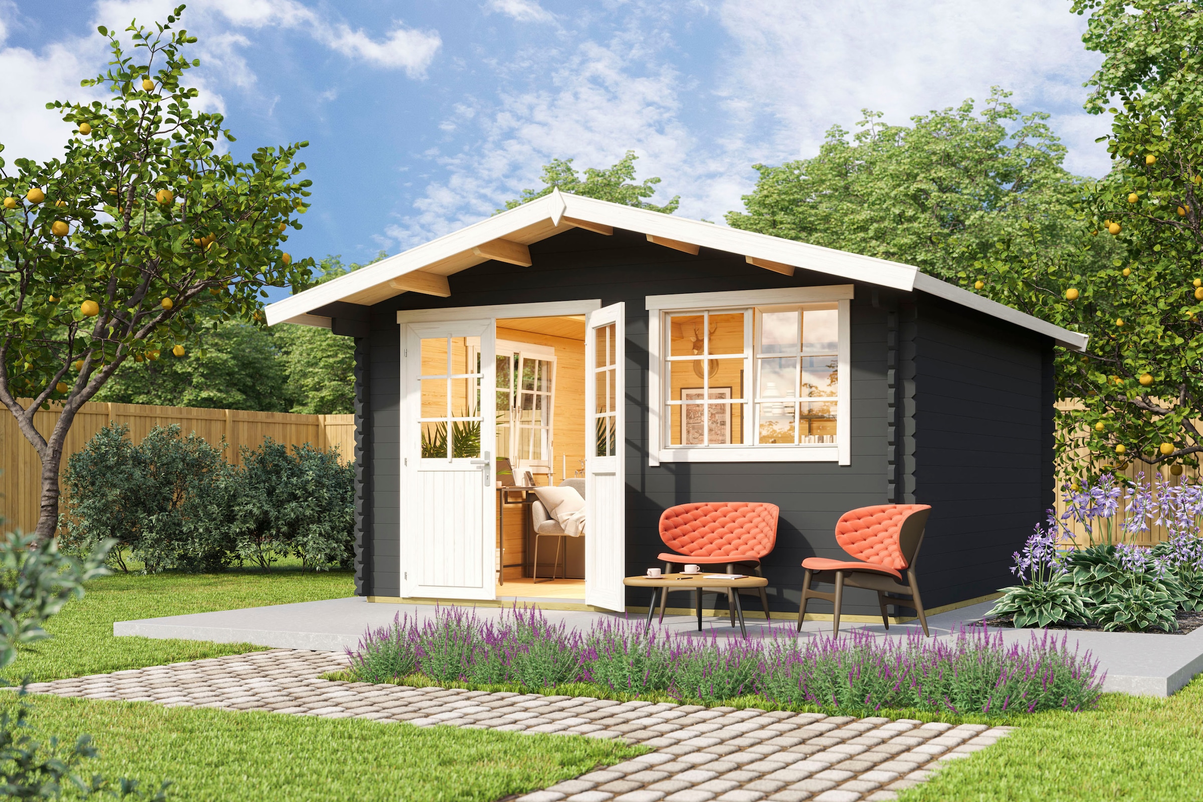 LASITA MAJA Gartenhaus »Norderney 3« Blockbohlenhaus 40 mm