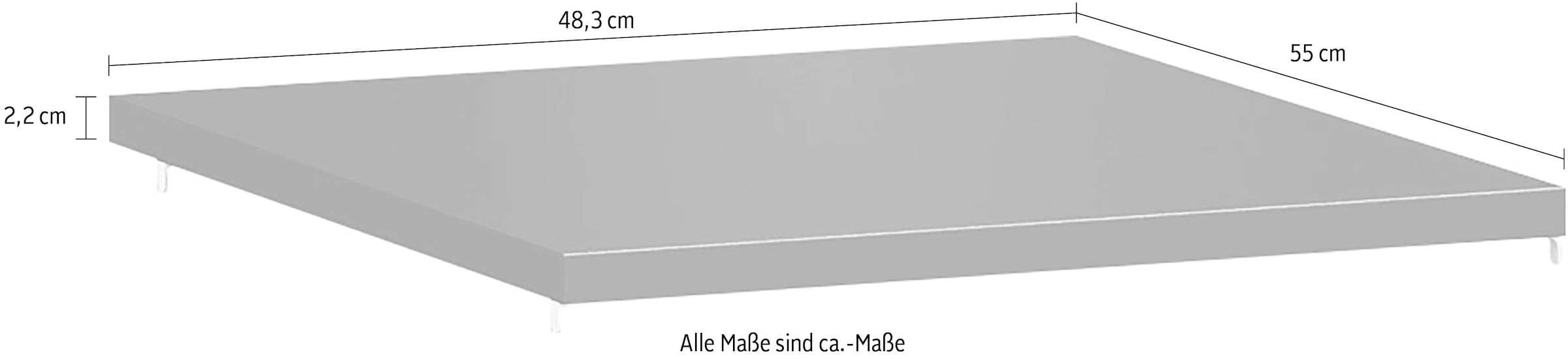 set one by Musterring Einlegeboden »York Schlafen« 4 Stk. tlg. 4er-Set, anthrazit oder weiß, verschiedene Größen