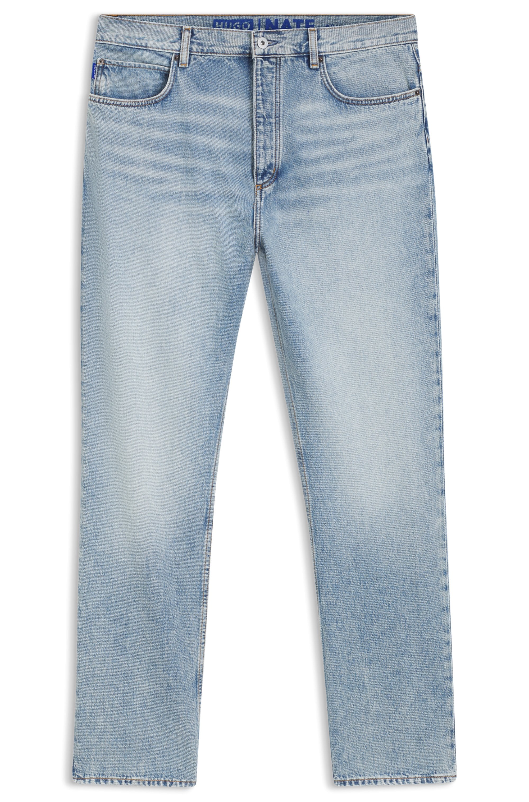 HUGO Blue Loose-fit-Jeans »Nate« in heller Waschung