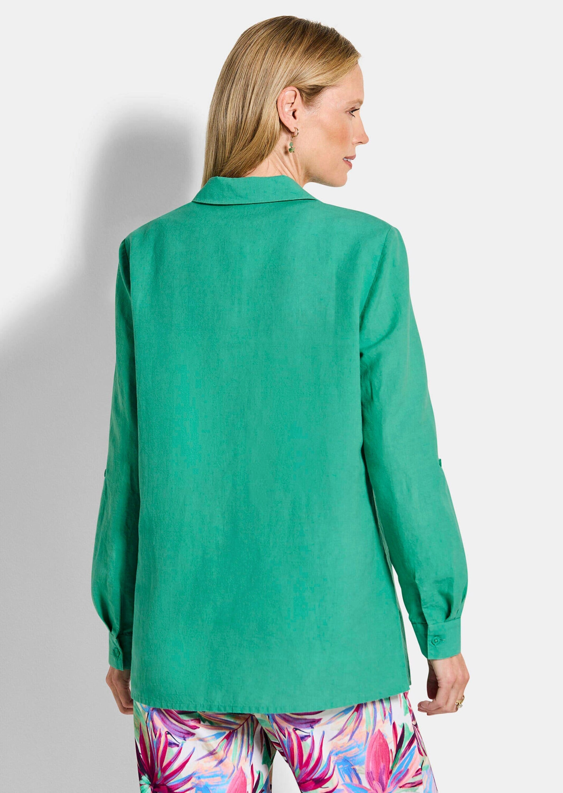 GOLDNER Hemdbluse »Sommerbluse mit Seitenschlitz« figurschmeichelnder Schnitt