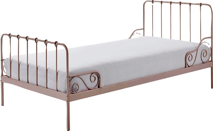 Vipack Jugendbett »Alice, Bettgestell Metall, pulverbeschichtet, in zeitlosem Design«, (B/H/T ca. 205x89,5x94,5cm, zwei Farben zur Auswahl), Metallbett inkl. Lattenrost, stabil und standfest
