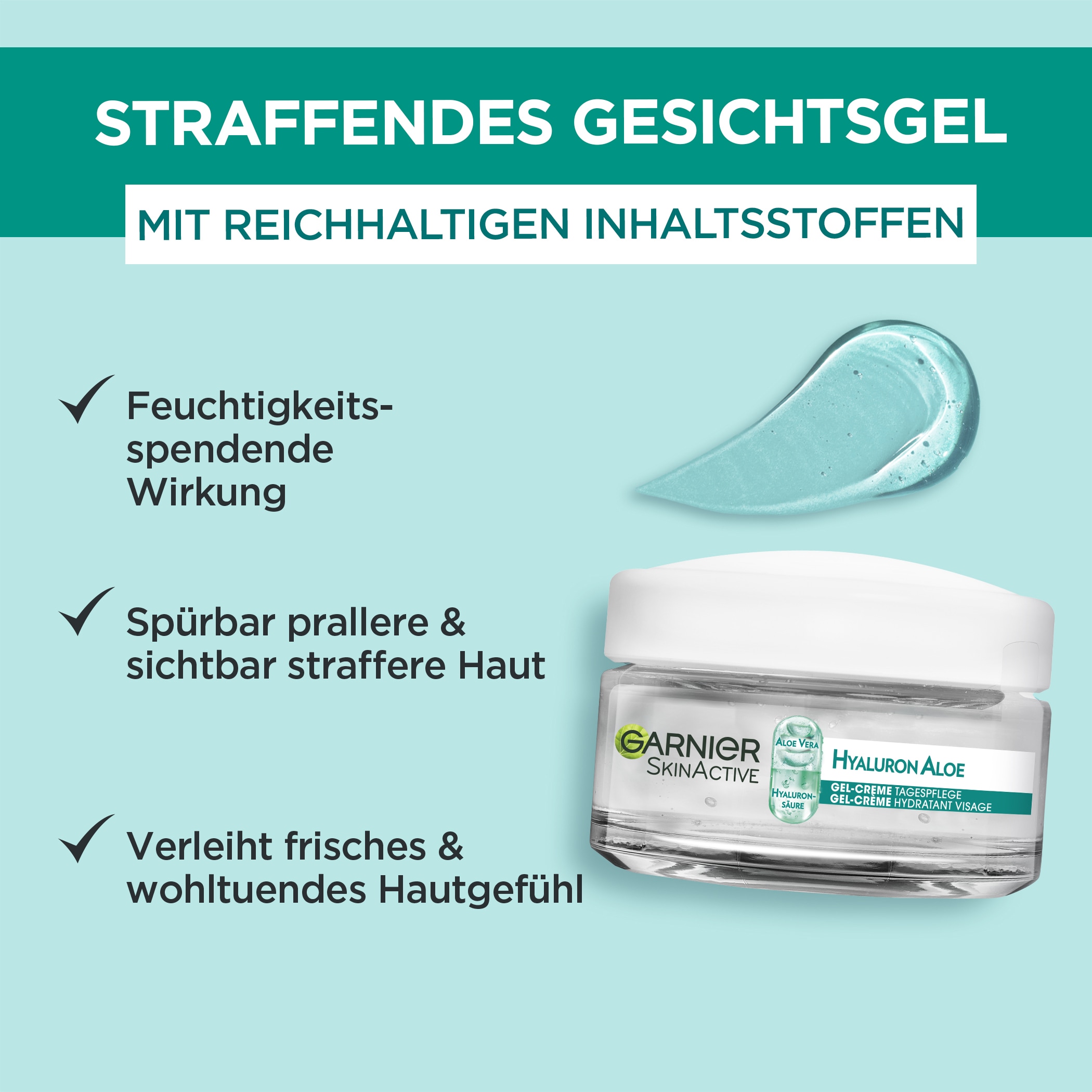 GARNIER Gesichtsgel »Hyaluron Aloe Gel-Creme«, mit hoher Wirksamkeit