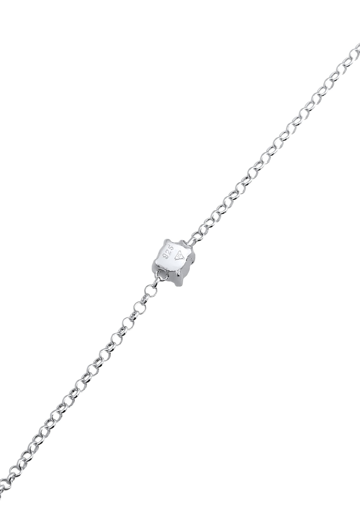 Nenalina Silberkette »Halskette Zirkonia Muschelkernperlen Klassik 925 Silber«