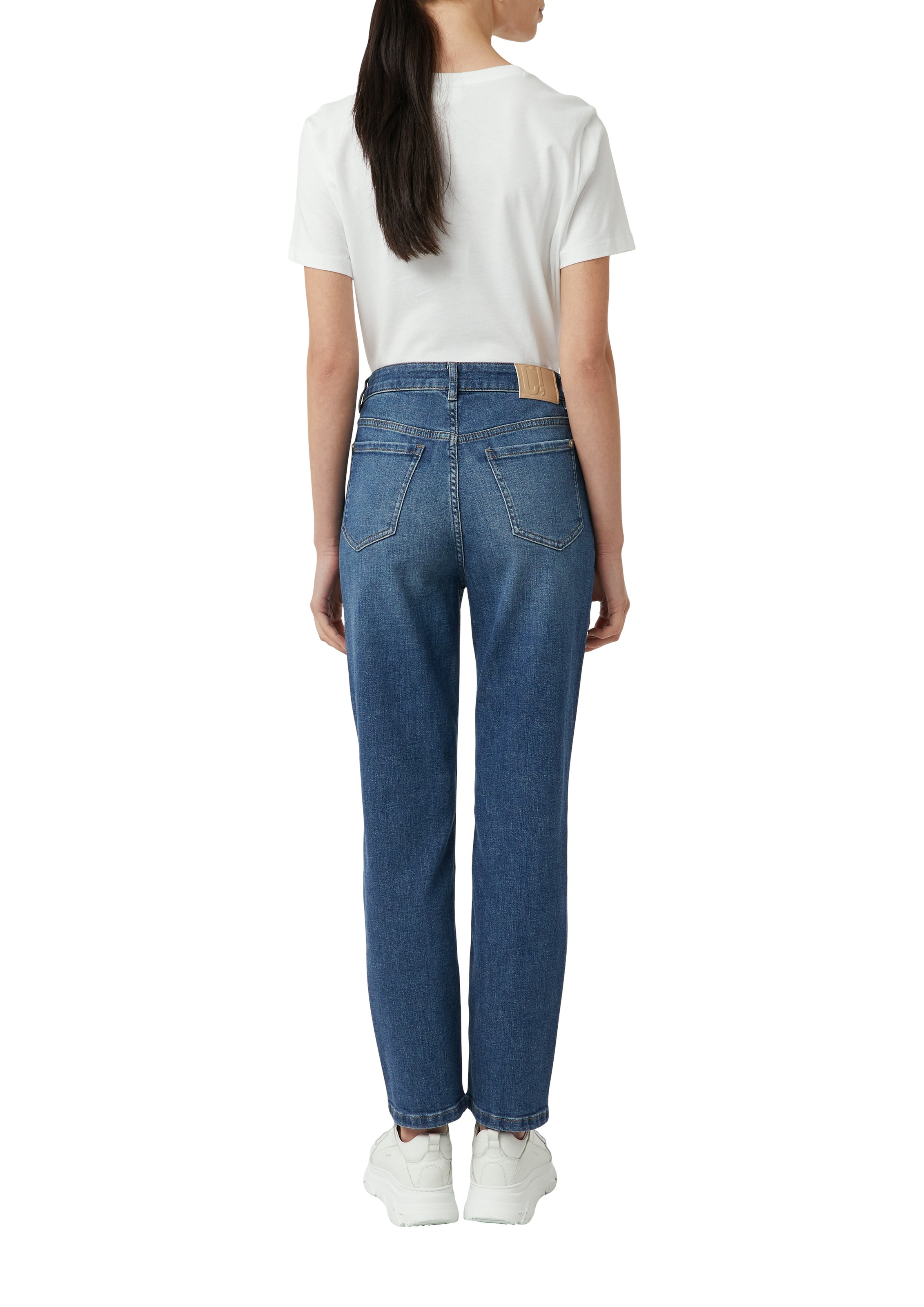 comma casual identity Straight-Jeans mit hohem Bund