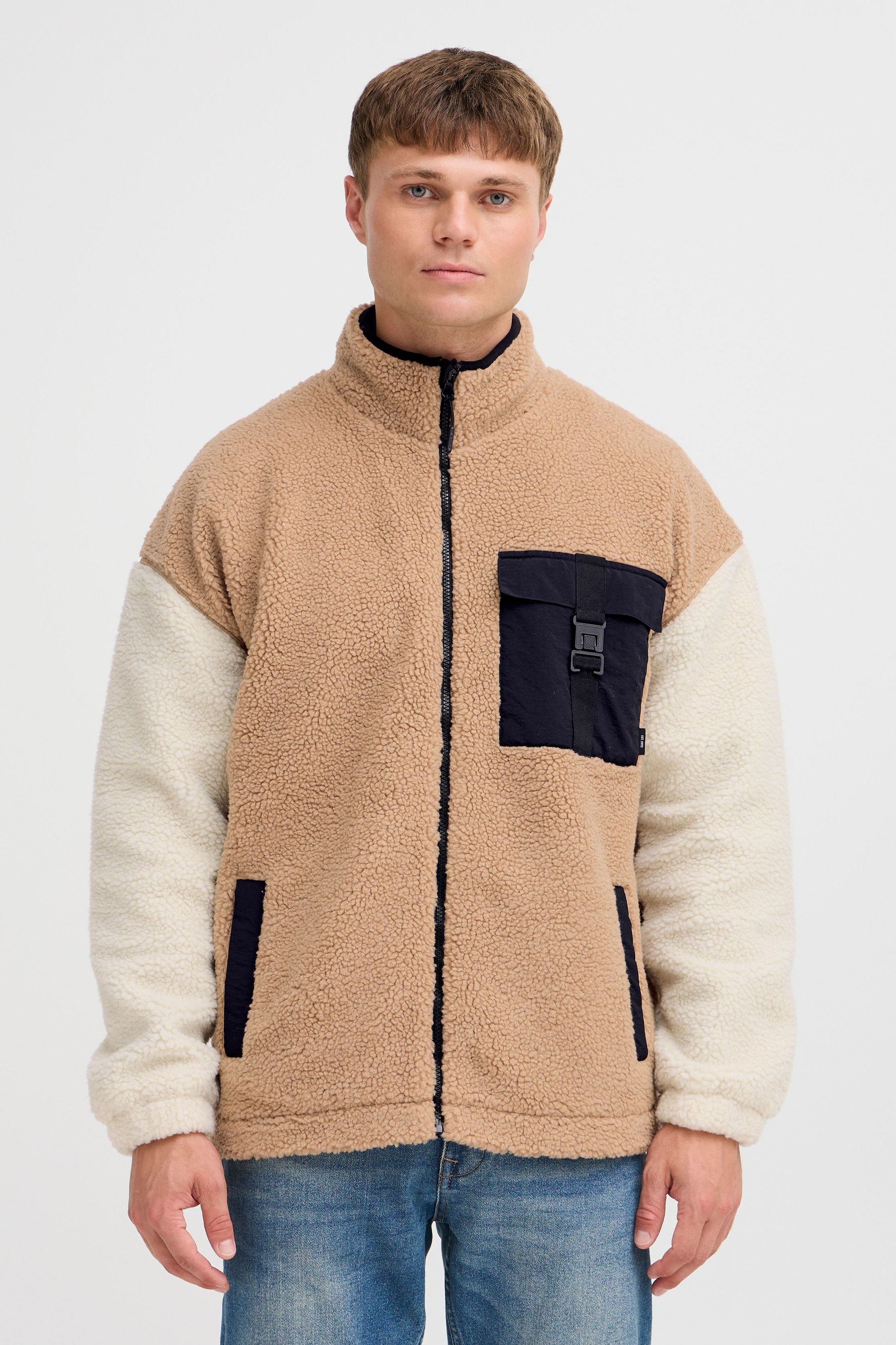Indicode Fellimitatjacke »Fellimitatjacke IDTrautmar«, ohne Kapuze
