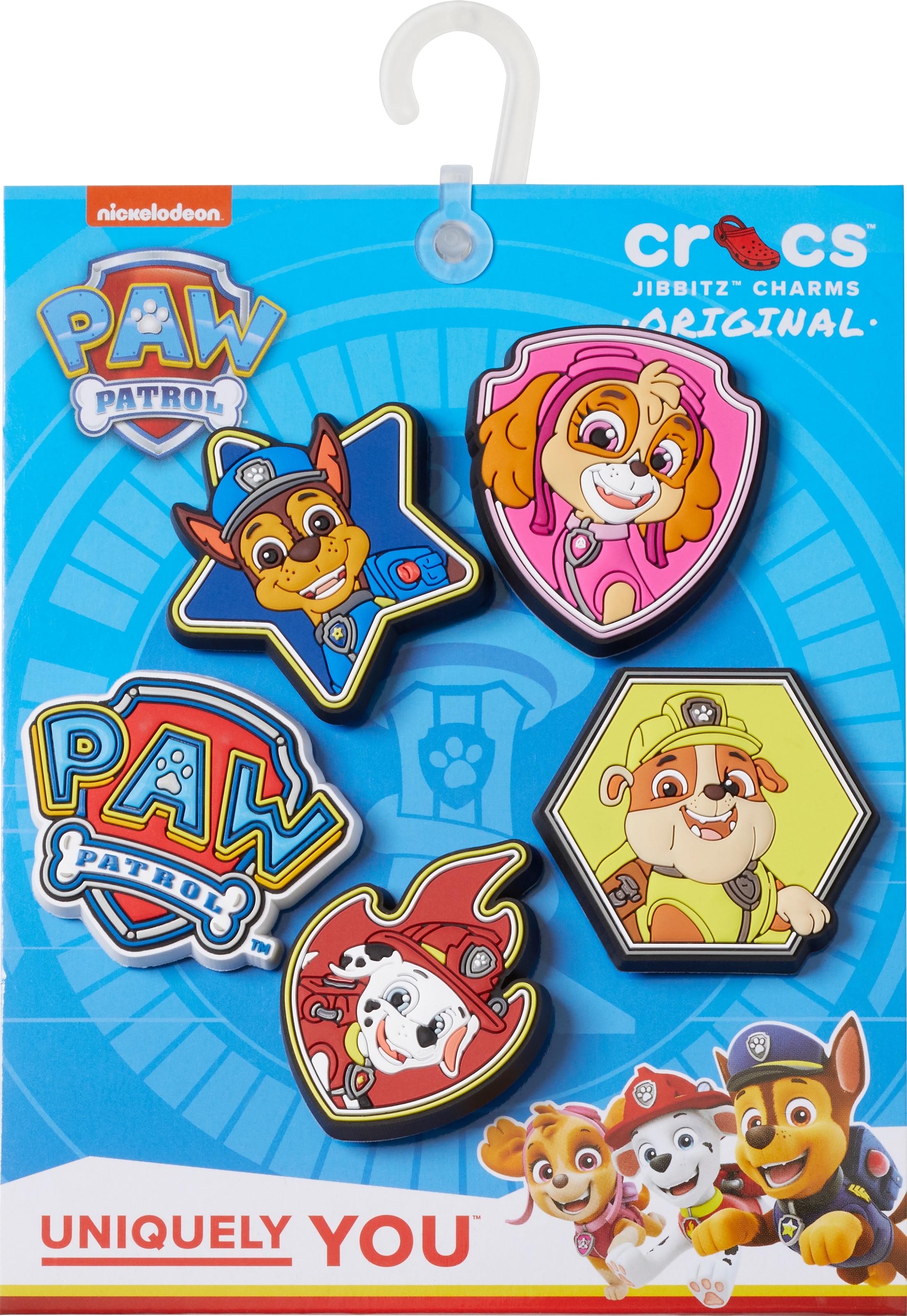 Crocs Schuhanstecker »Jibbitz™ Paw Patrol«, (Set, 5 tlg., Kein Spielzeug. Nicht für Kinder unter 3 Jahren geeignet), mit verschiedenen Motiven