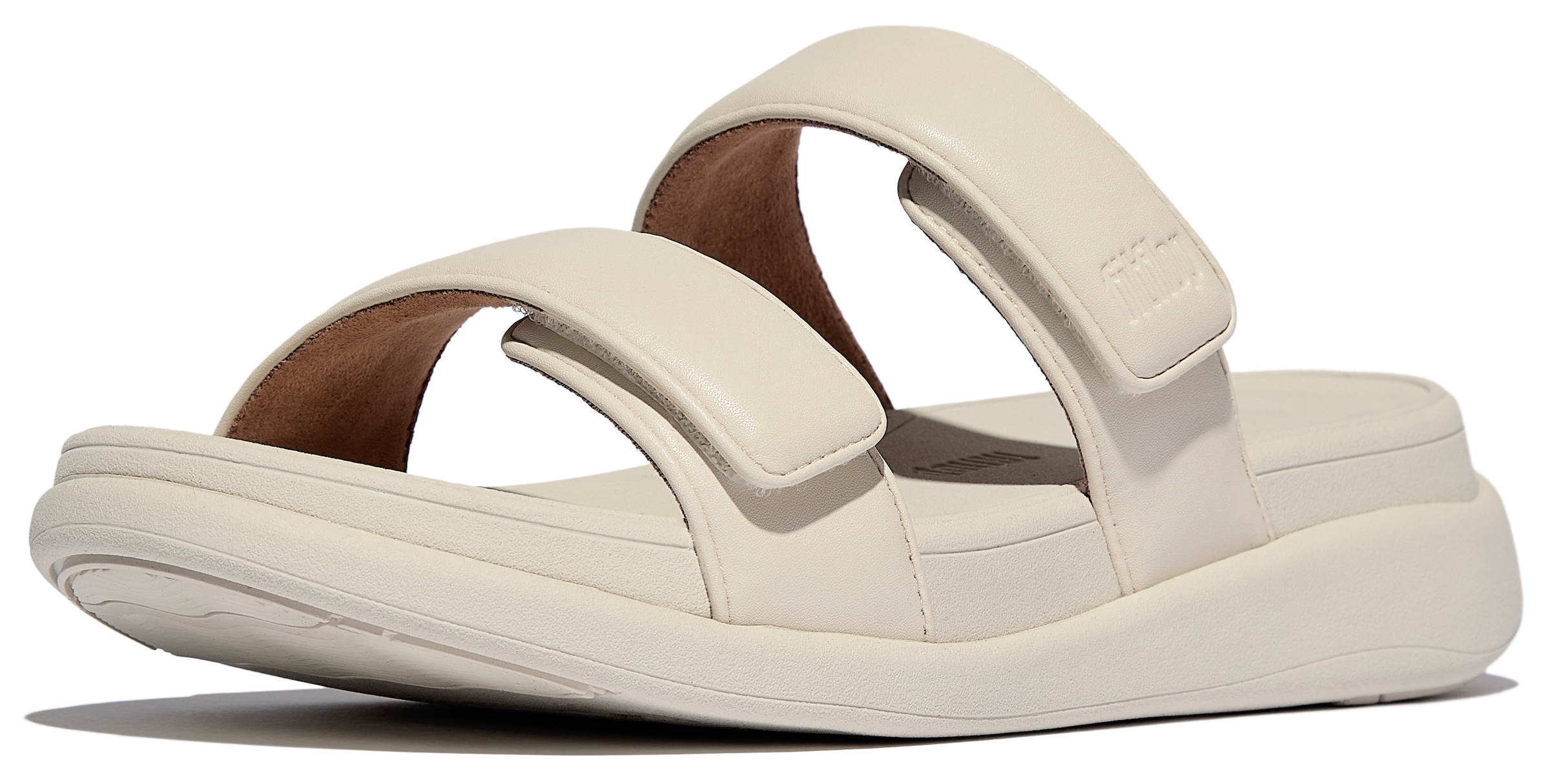 Fitflop Pantolette »F-MODE GO«, Plateausandale mit dämpfender MICROWOBBLEBOARD Technologie