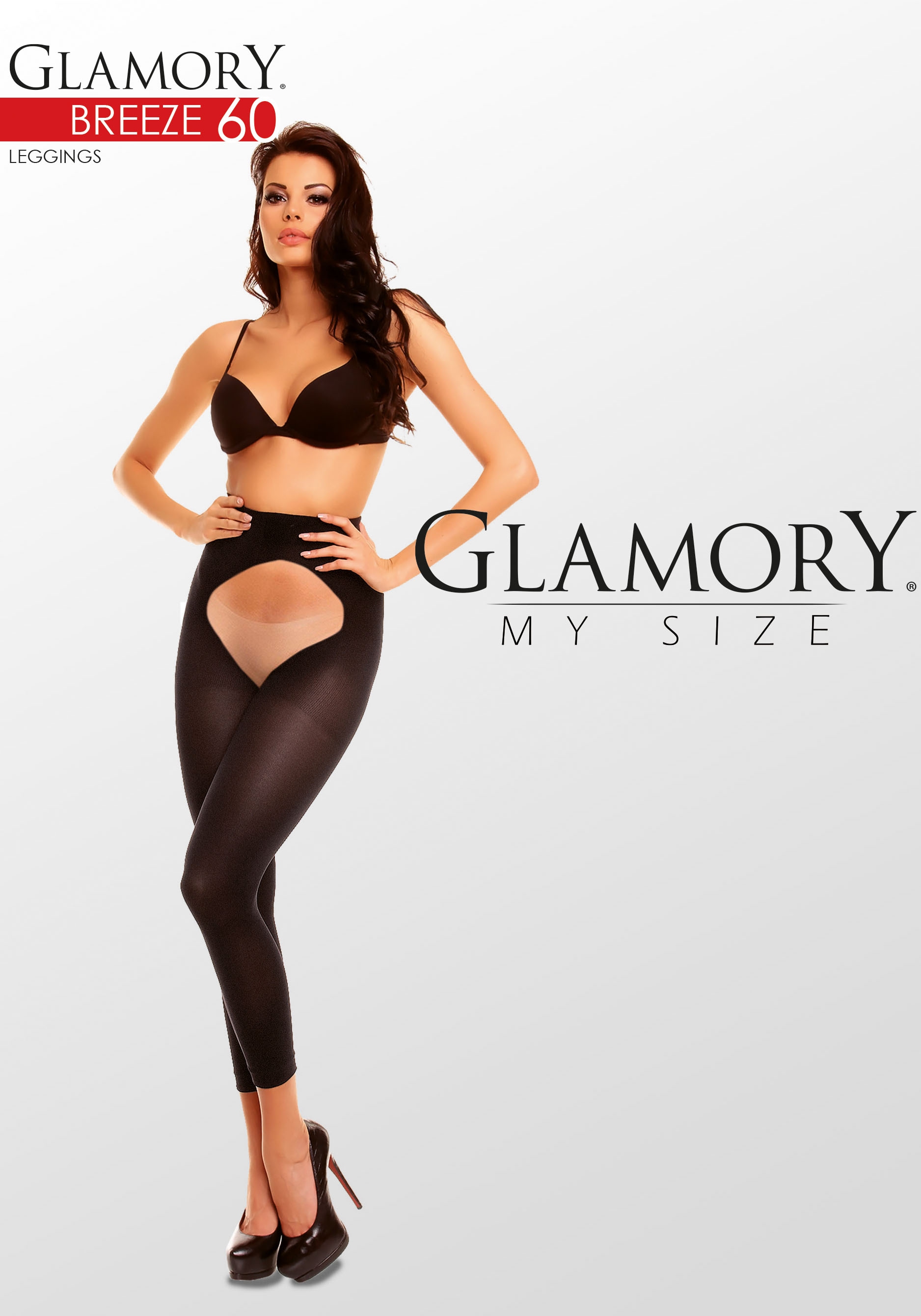 GLAMORY Feinstrumpfleggings »Breeze«, (1 St.), Plus Size, Ouvert