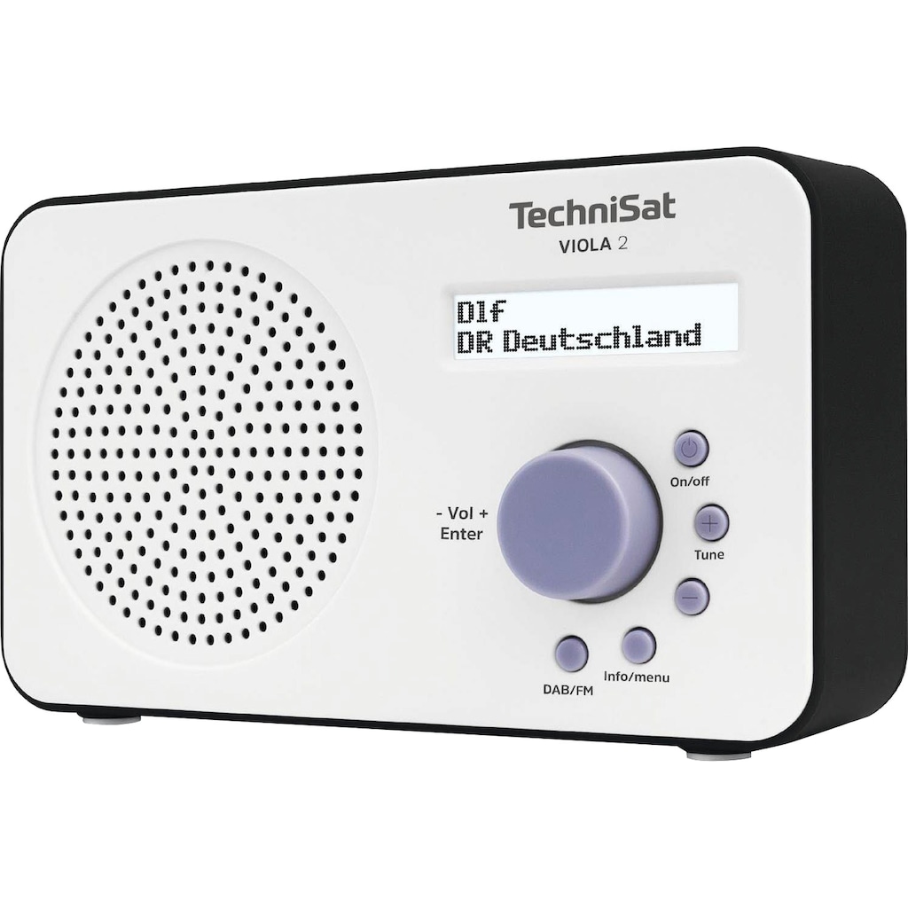 TechniSat Digitalradio (DAB+) »VIOLA 2 Tragbares«, (Digitalradio (DAB+)-UKW mit RDS), zweizeiliges Display, Batteriebetrieb möglich