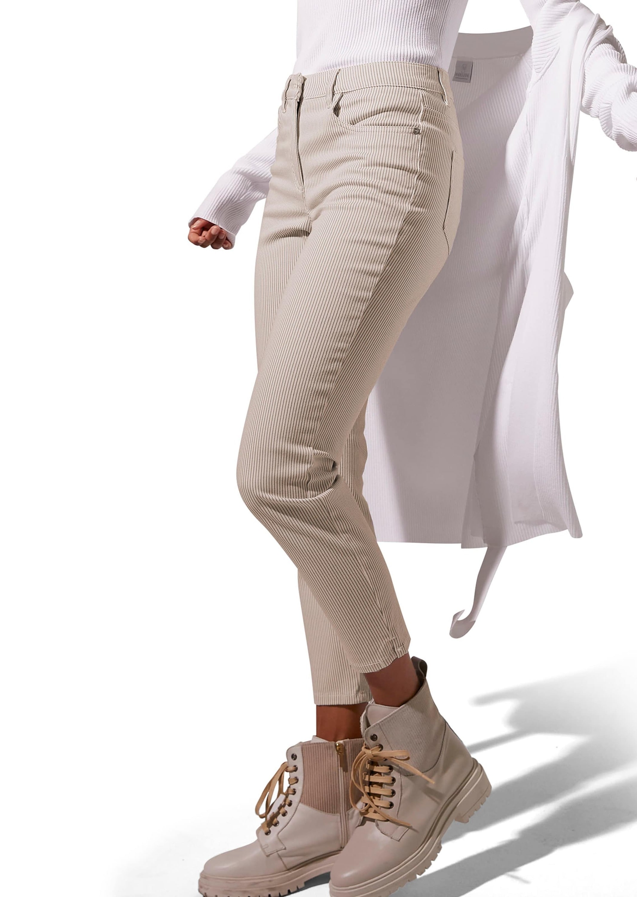 MADELEINE Regular-fit-Jeans »Jeans Fein gestreifte Jeans«