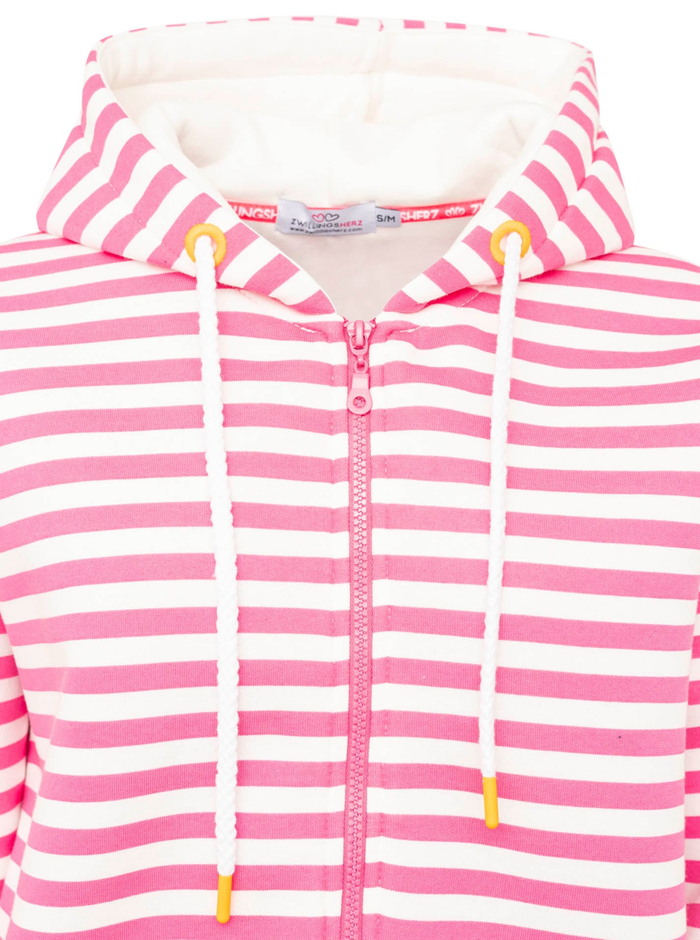 Zwillingsherz Kapuzensweatjacke »"Streifen Strandglück"« gestreifte Hoodiejacke mit Strandglück Stickerei und Anker am Rücken
