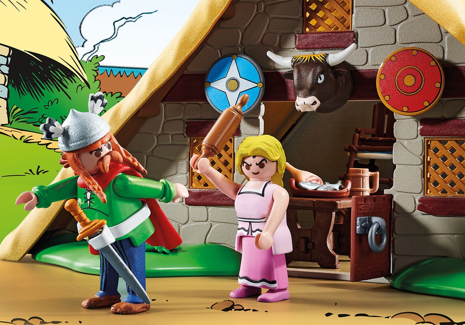 Playmobil® Konstruktions-Spielset »Hütte des Majestix (70932), Asterix«, (110 St.), Made in Germany