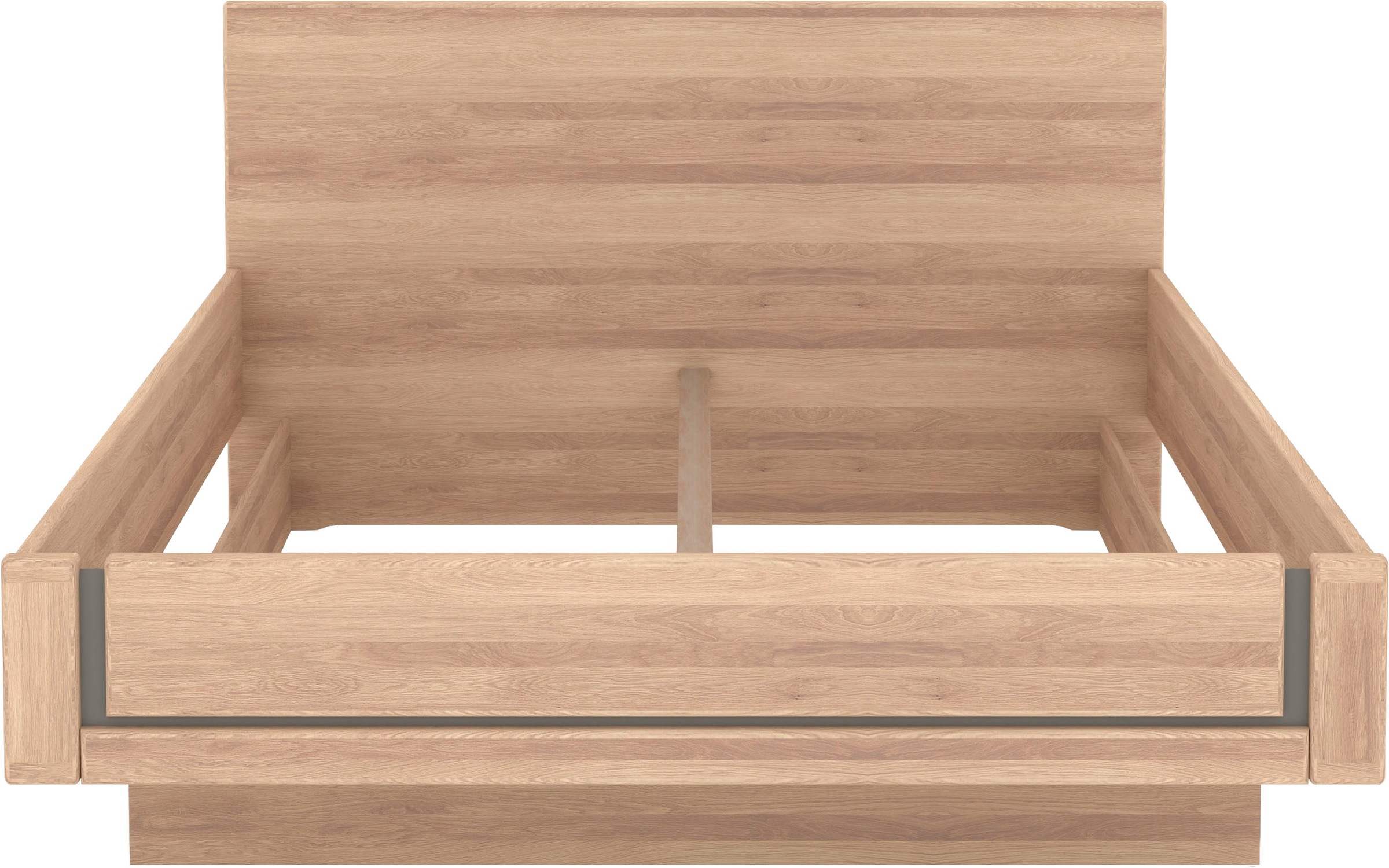 Musterring Holzbett »Sorrent, Bettgestell, Bettrahmen, teilmassiv Eiche«, (MADE IN GERMANY), Eiche teilmassiv, Liegehöhenverstellung, in schwebender Optik
