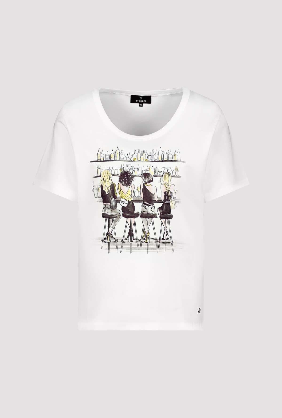 Monari Kurzarmshirt Regular fit mit stilvollem Print