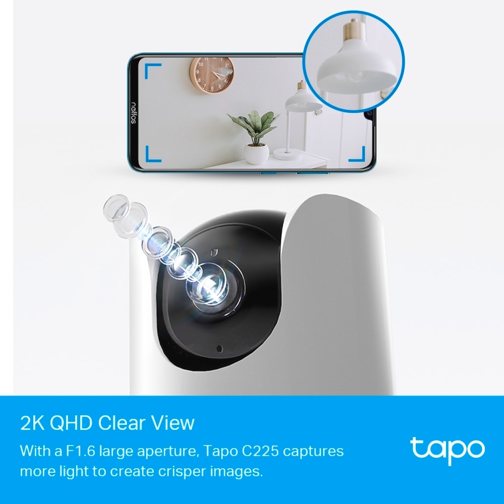 TP-Link Überwachungskamera »Tapo C225 Pan/Tilt AI Home Security IP Kamera«, Innenbereich