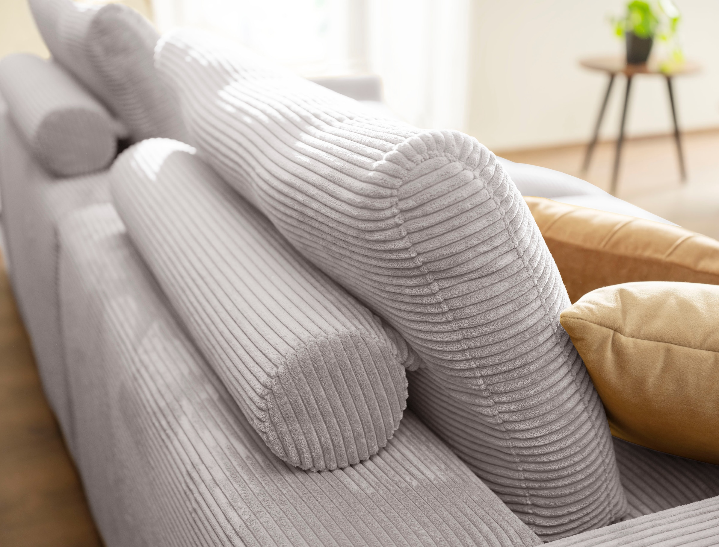 alina Big-Sofa »Sandy«, 256 cm breit und 123 cm tief, in modernem Cordstoff