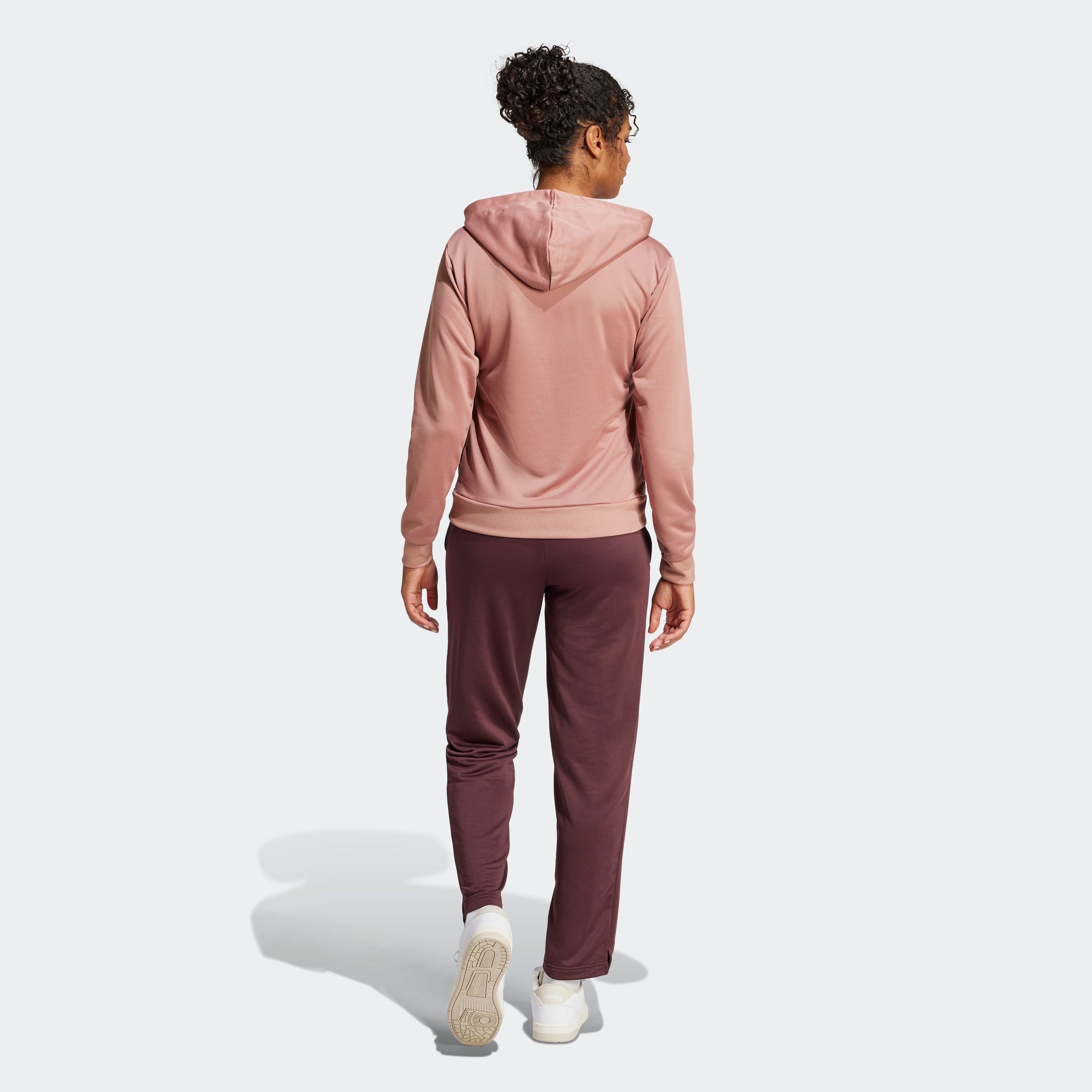 adidas Sportswear Trainingsanzug »W LINEAR TS«, (2 tlg.), Trainingsjacke mit Kapuze, Tracksuit