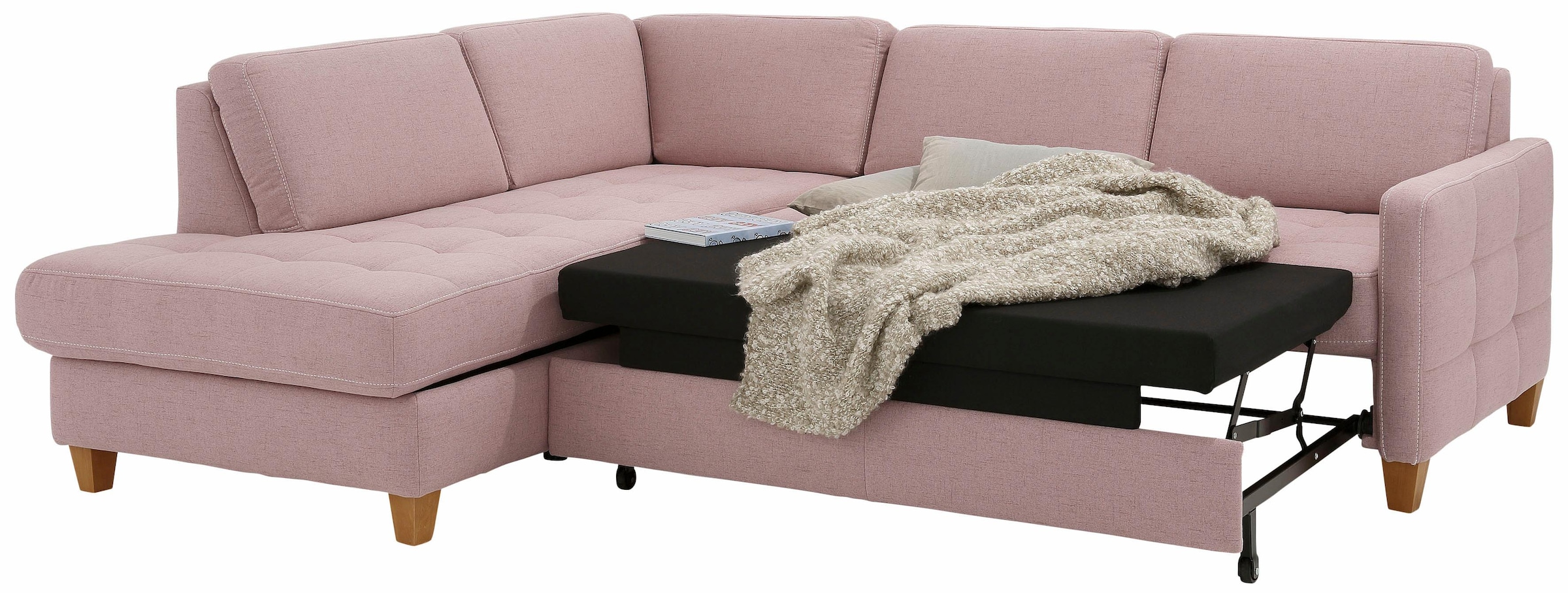 Home affaire Ecksofa »Earl L-Form«, wahlweise auch mit Bettfunktion oder Bettfunktion mit Bettkasten